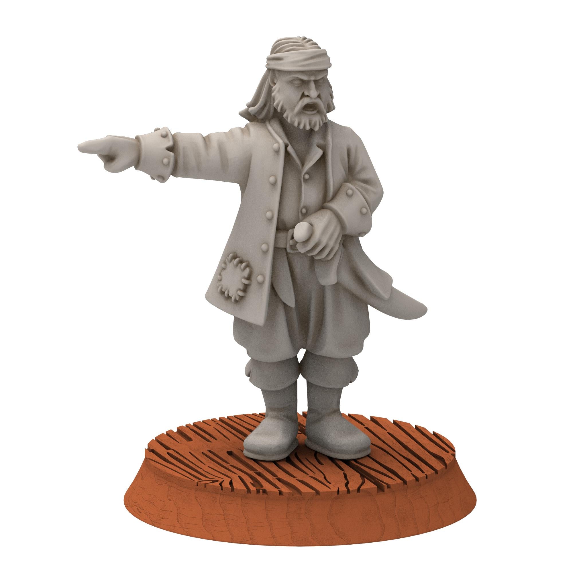 Corsairs - Pirates Characters, Captain & Bosun - Draxis - Medbury miniatures