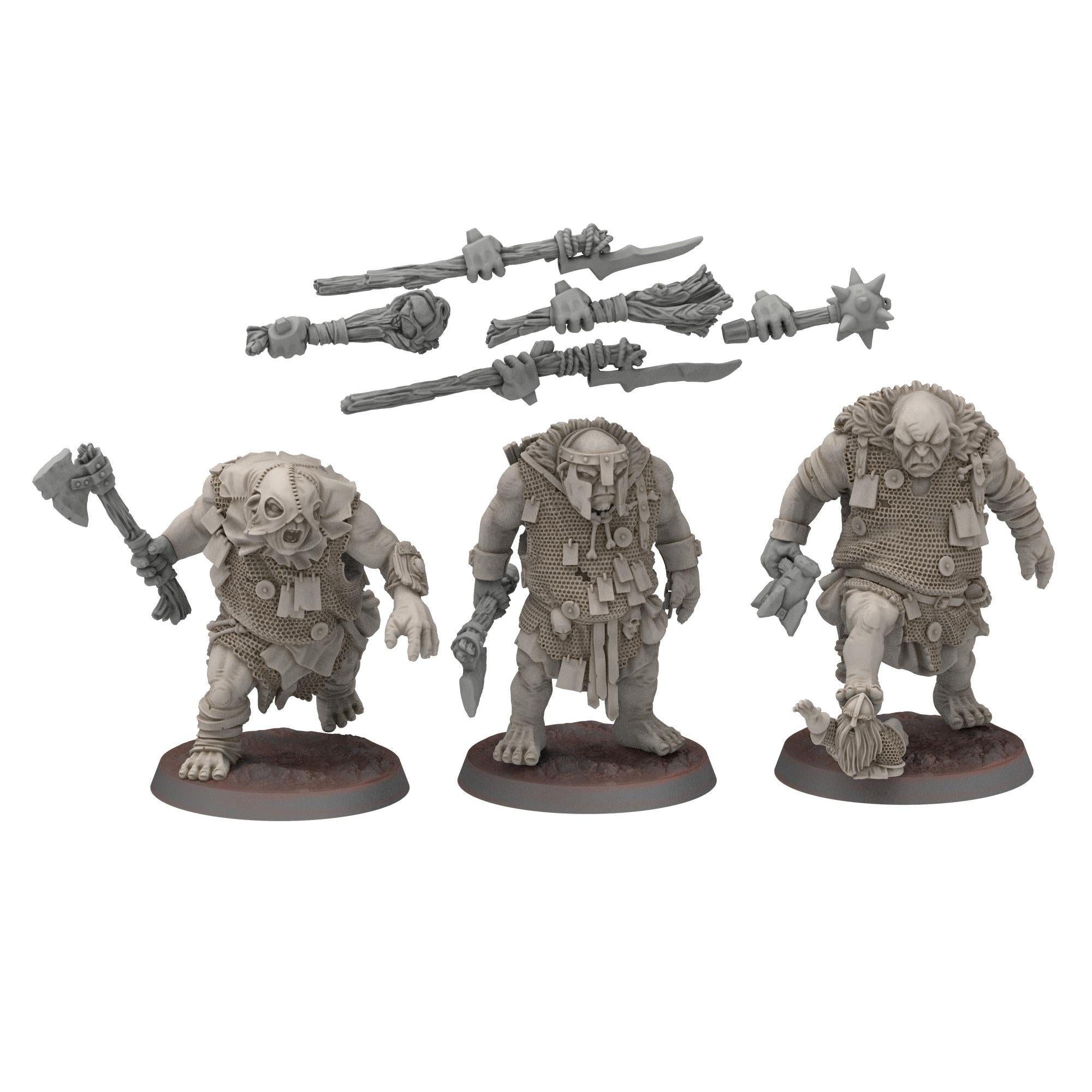 Goblin cave - Armoured Trolls - Darkholm - Medbury miniatures