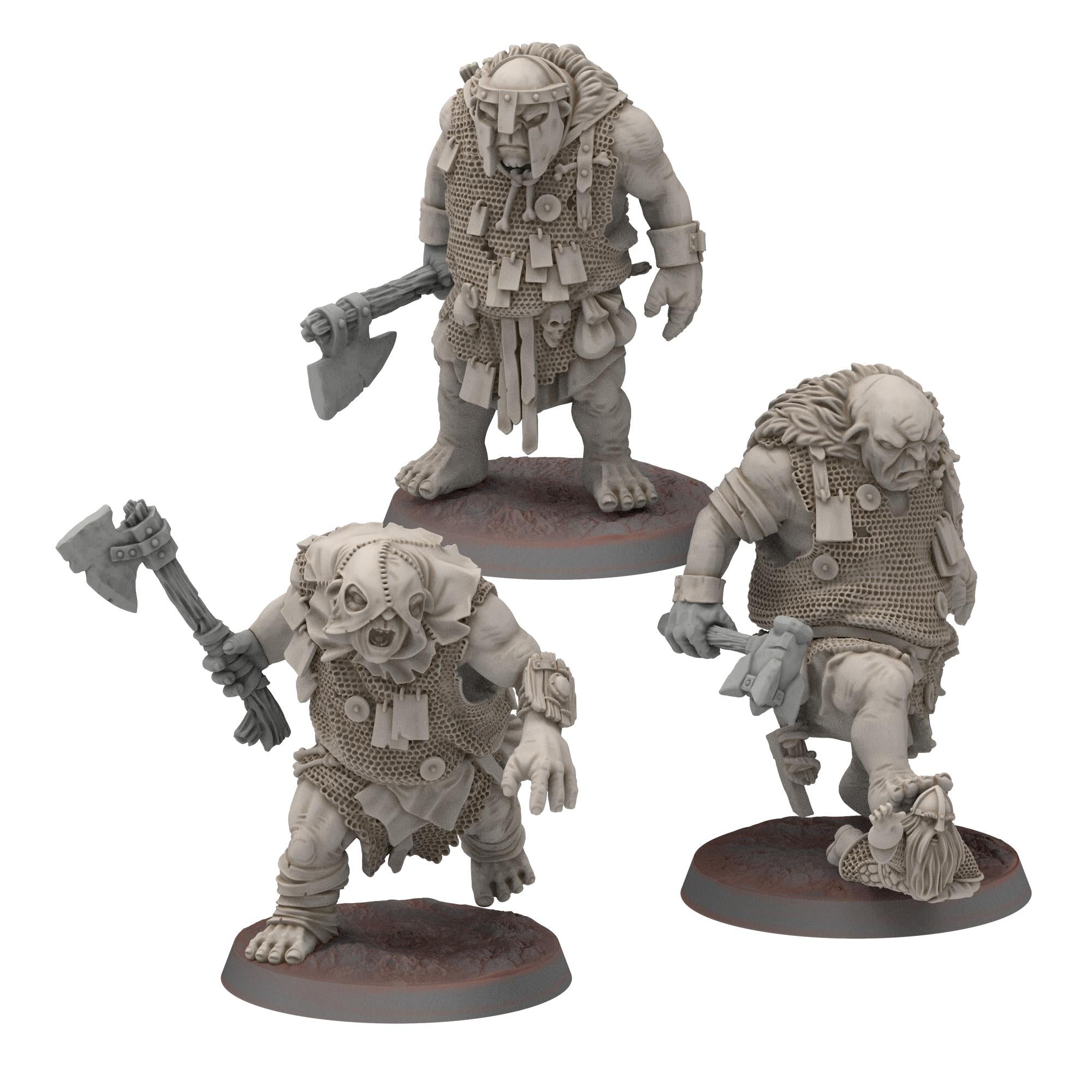 Goblin cave - Armoured Trolls - Darkholm - Medbury miniatures