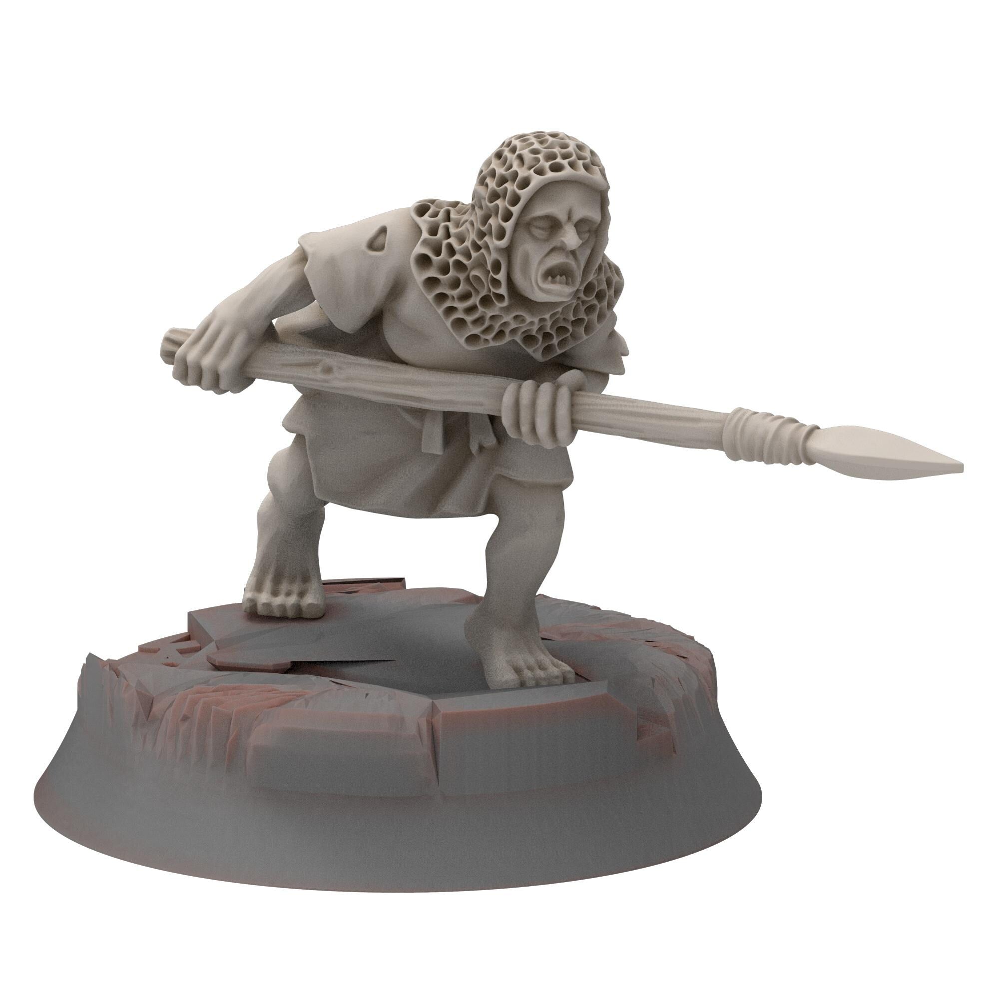 Goblin cave - Goblin Warriors with spears - Darkholm - Medbury miniatures
