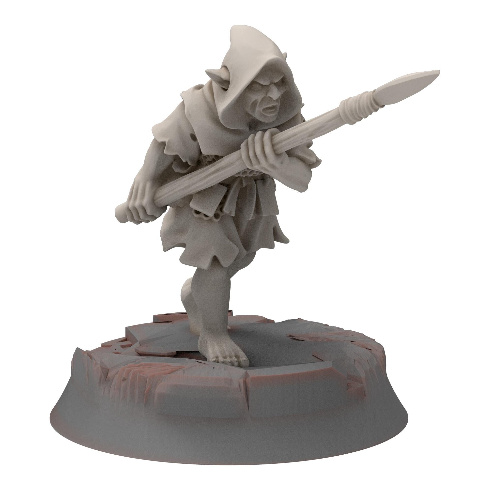 Goblin cave - Goblin Warriors with spears - Darkholm - Medbury miniatures