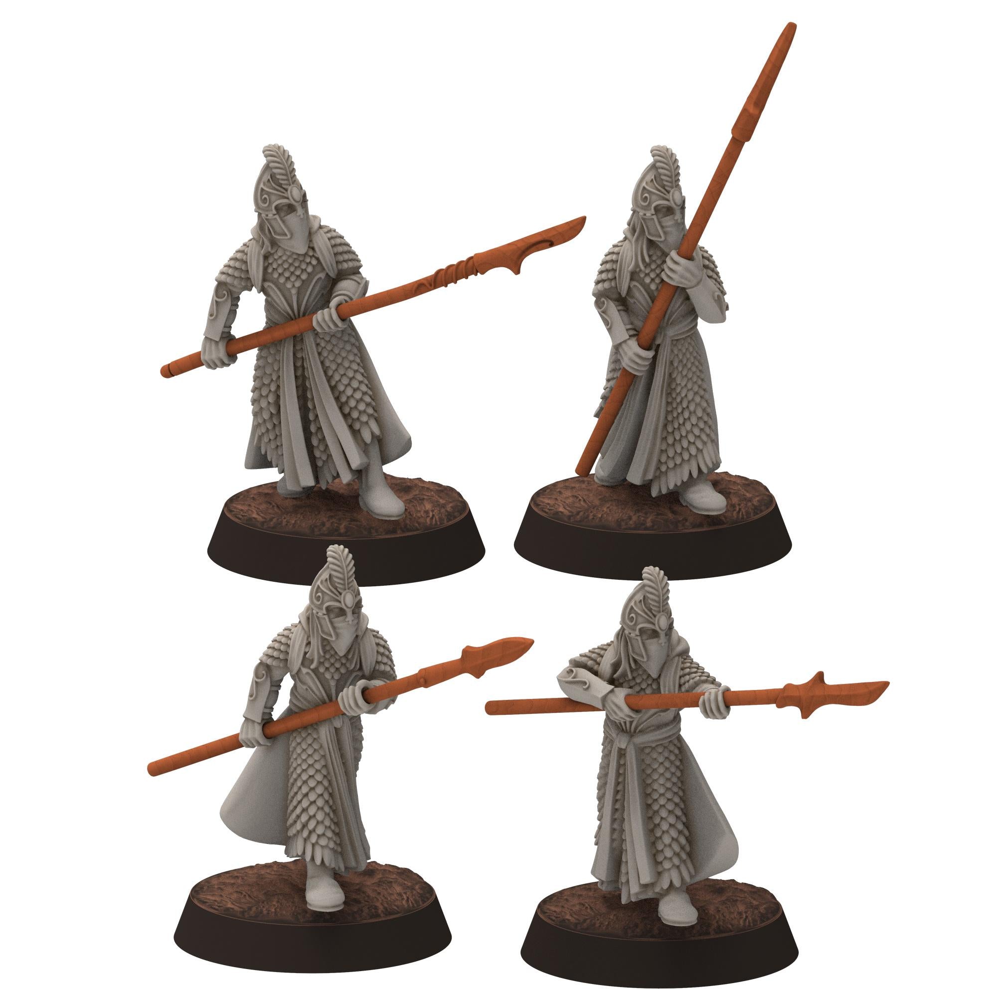 Darkwood - Gwyrdgalas Elven courtiers, Captain of the Guard & Butler - Sylvara - Thornwild - Medbury miniatures
