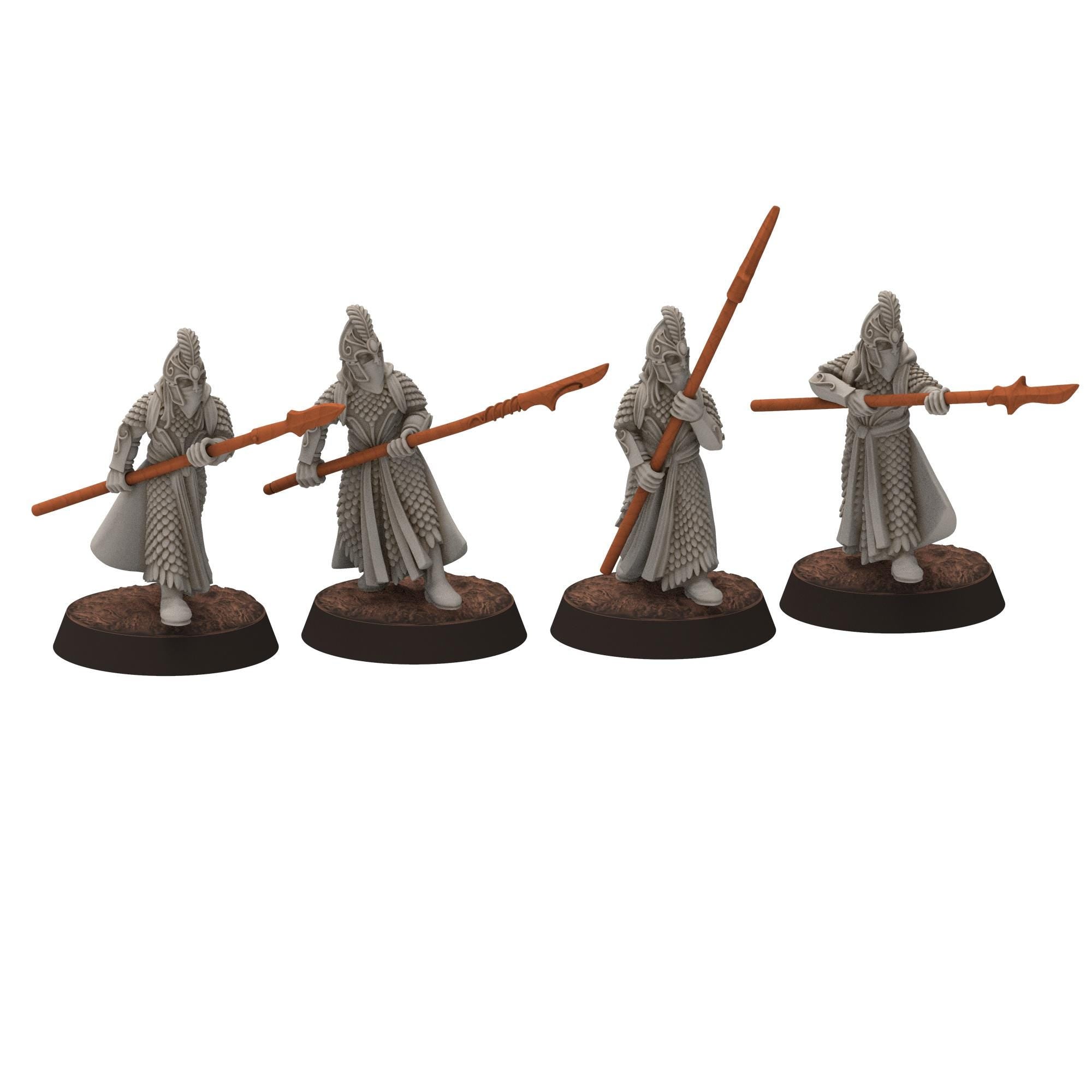 Darkwood - Gwyrdgalas Elven courtiers, Captain of the Guard & Butler - Sylvara - Thornwild - Medbury miniatures