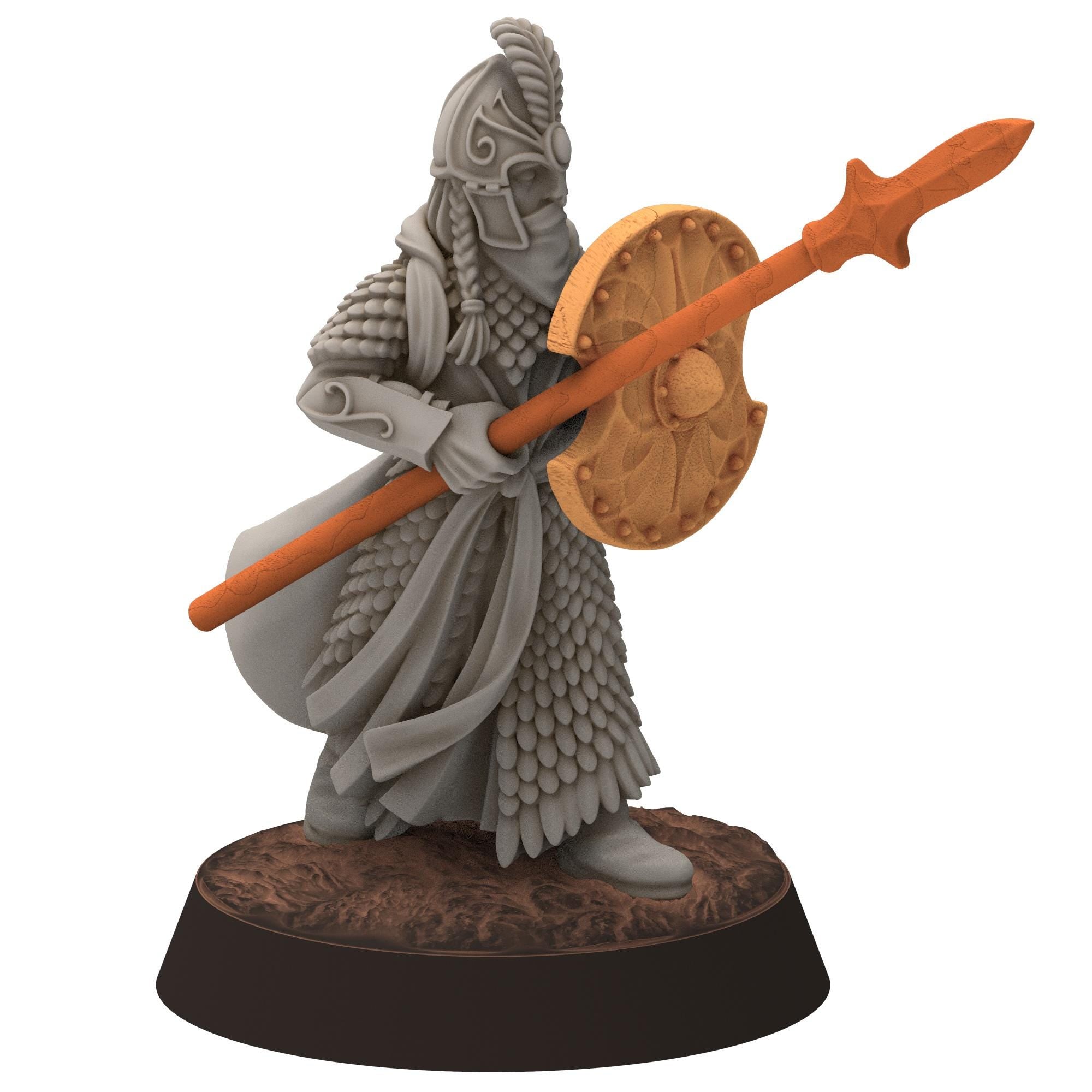 Darkwood - Gwyrdgalas Elven Spearmen with shields - Sylvara - Thornwild - Medbury miniatures