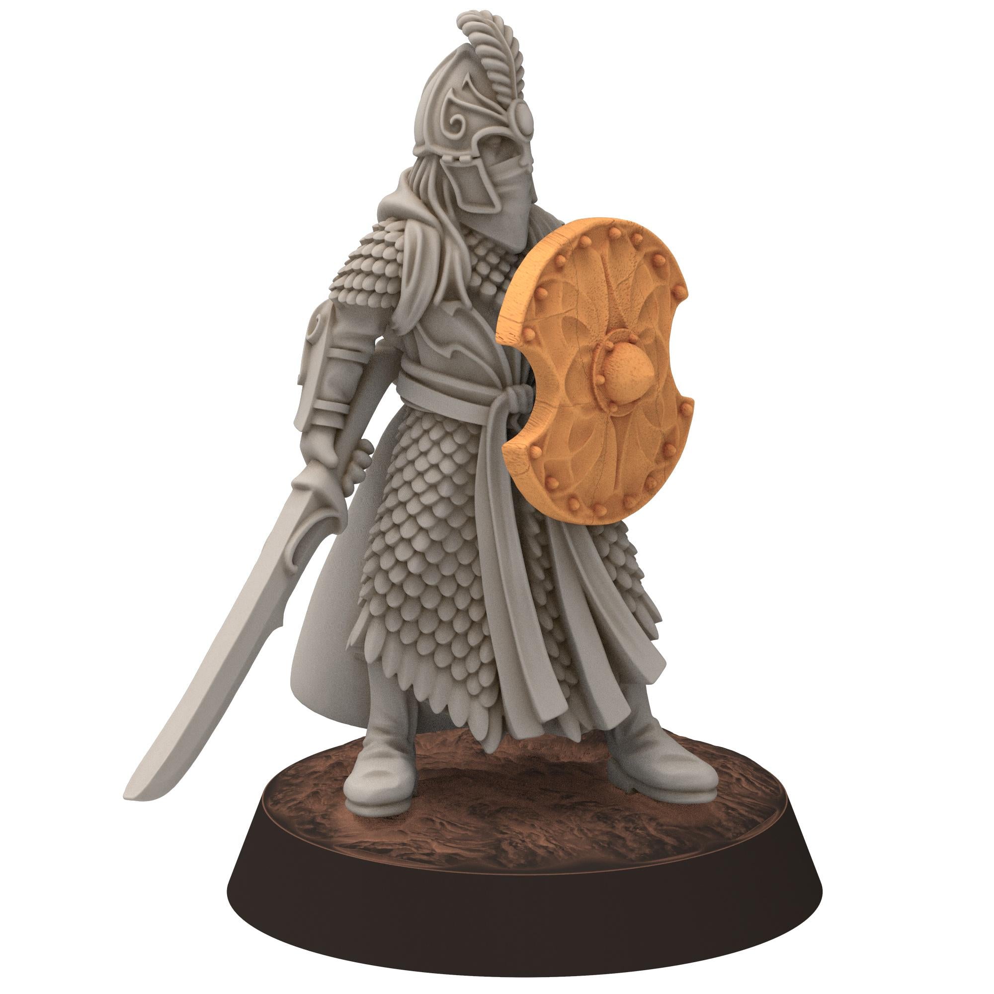 Darkwood - Gwyrdgalas Elven Spearmen with straight swords &shields - Sylvara - Thornwild - Medbury miniatures