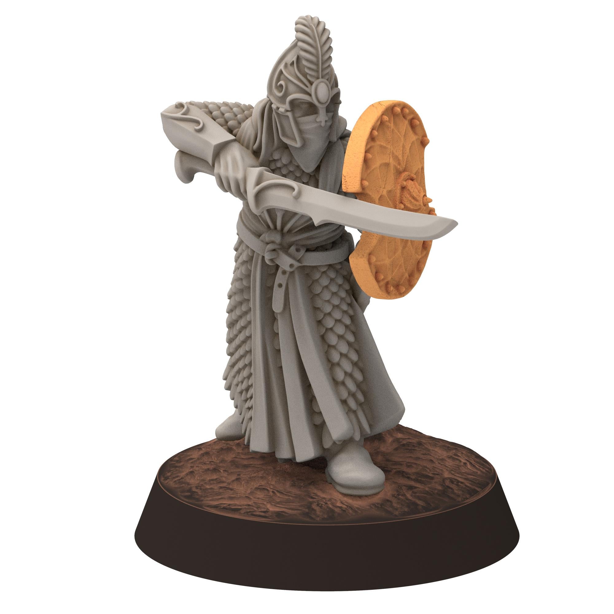 Darkwood - Gwyrdgalas Elven Spearmen with straight swords &shields - Sylvara - Thornwild - Medbury miniatures