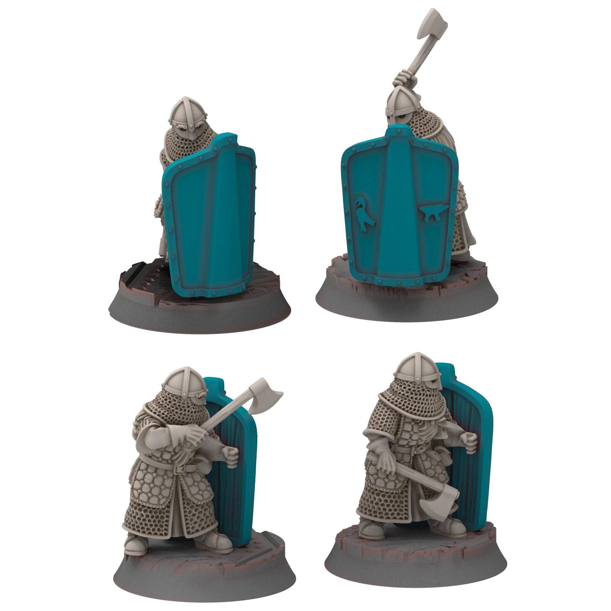 Dwarves - Dwarf Pavisers - Stonewards - Steelhalls - Medbury miniatures
