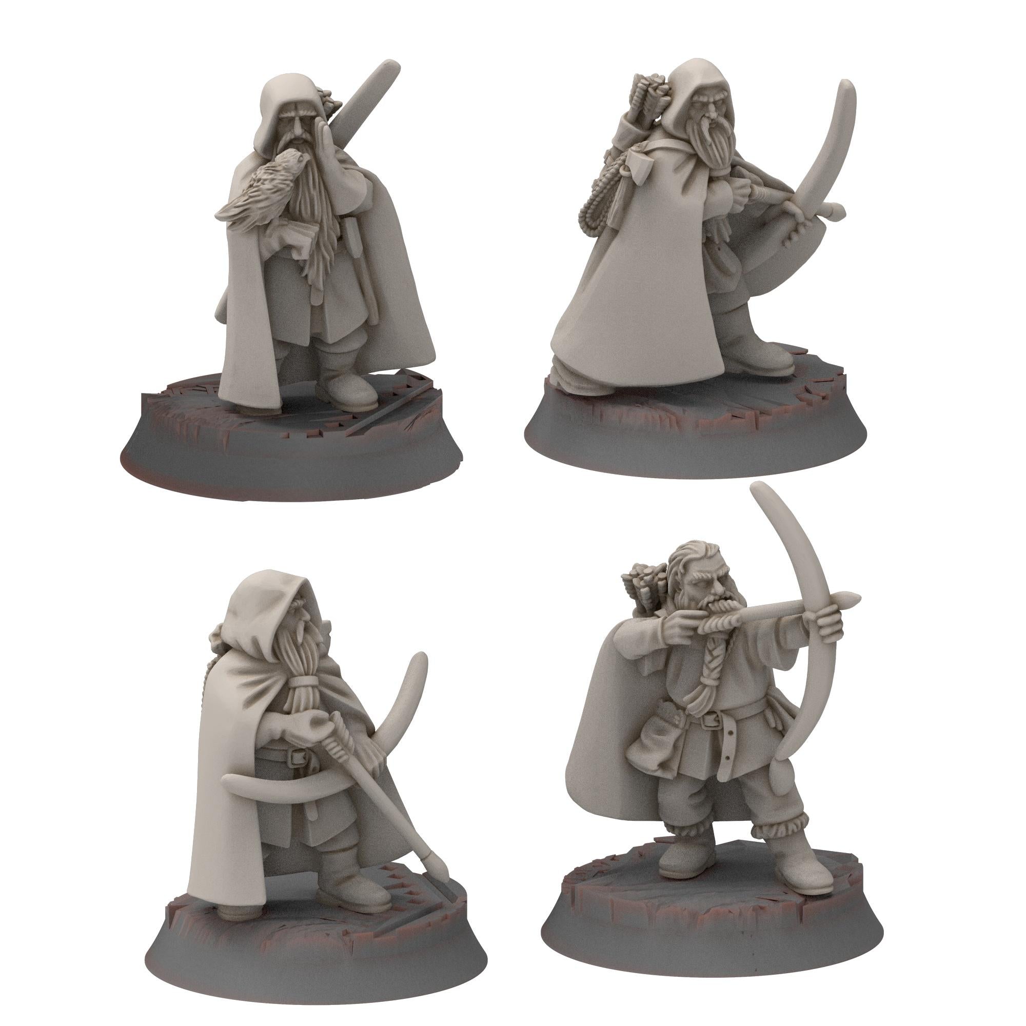 Dwarves - Dwarf Rangers with bow - Stonewards - Steelhalls - Medbury miniatures