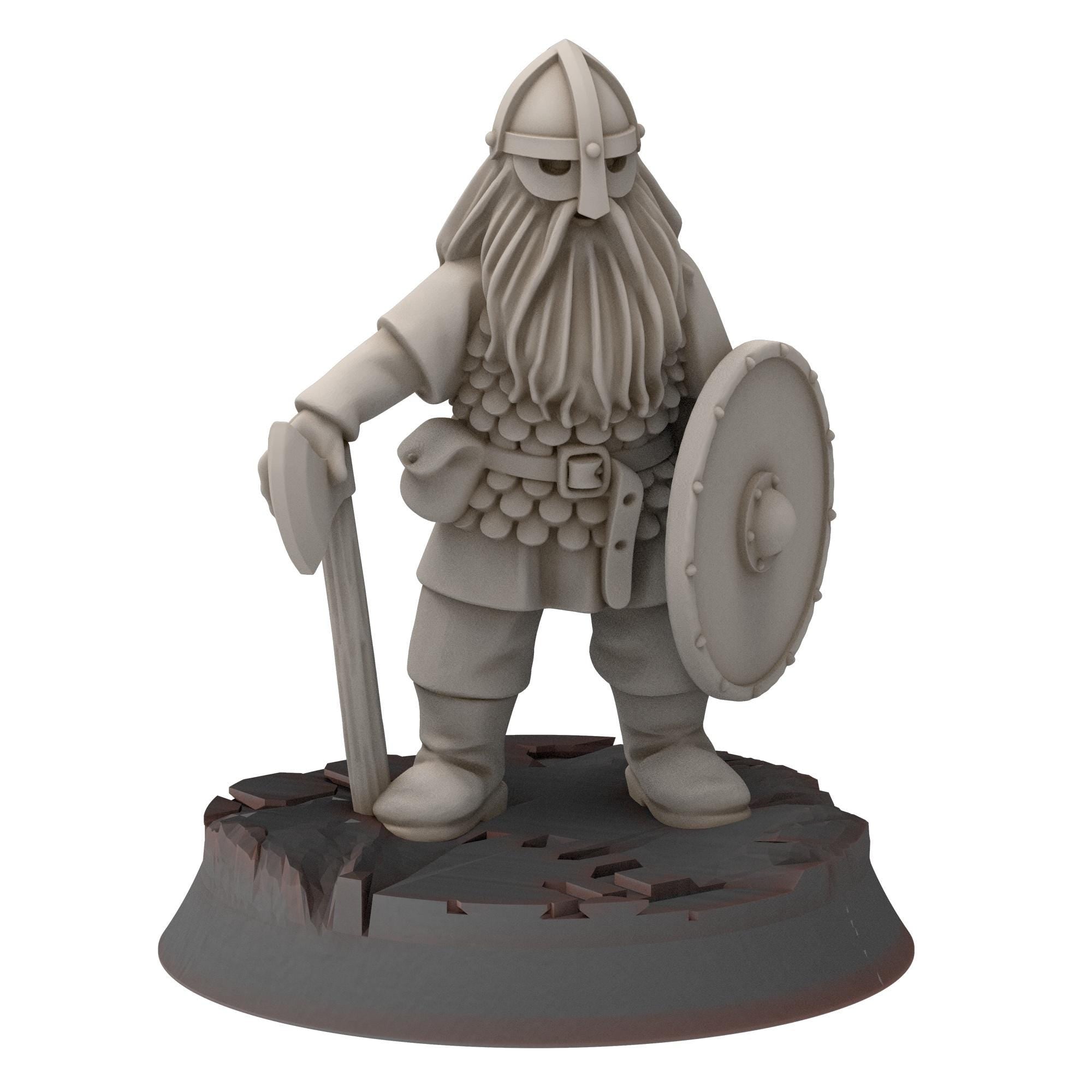 Dwarves - Dwarf Warriors with shields - Stonewards - Steelhalls - Medbury miniatures