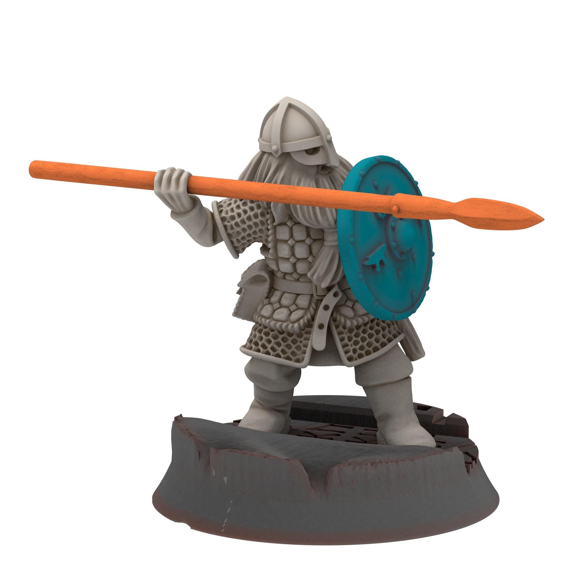 Dwarves - Saphire Ridges Dwarf Spearmen - Stonewards - Steelhalls - Medbury miniatures
