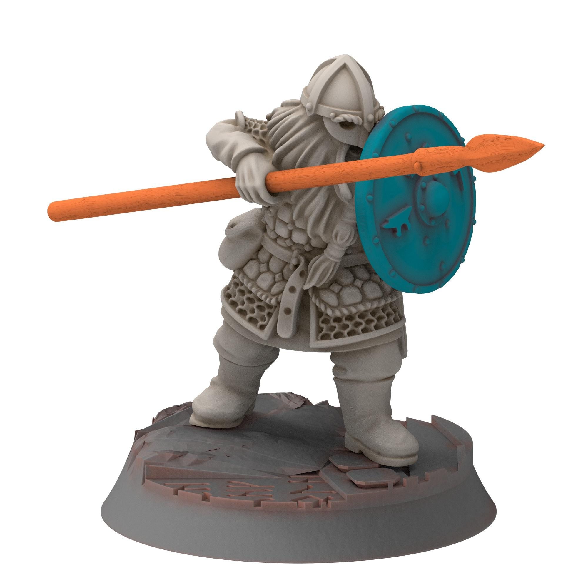Dwarves - Saphire Ridges Dwarf Spearmen - Stonewards - Steelhalls - Medbury miniatures