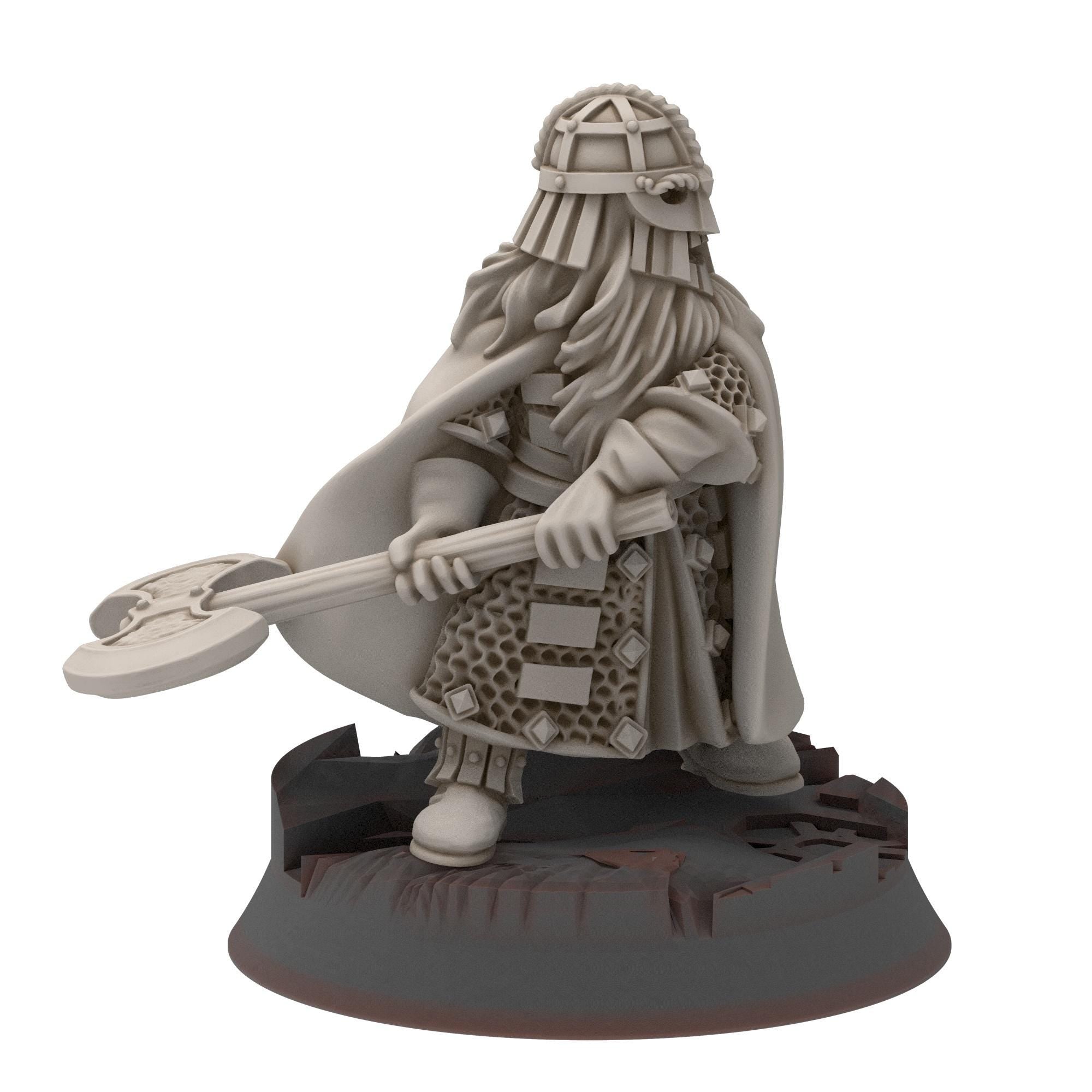 Dwarves - Dwarf Hearthguard Baner & Musician - Stonewards - Steelhalls - Medbury miniatures