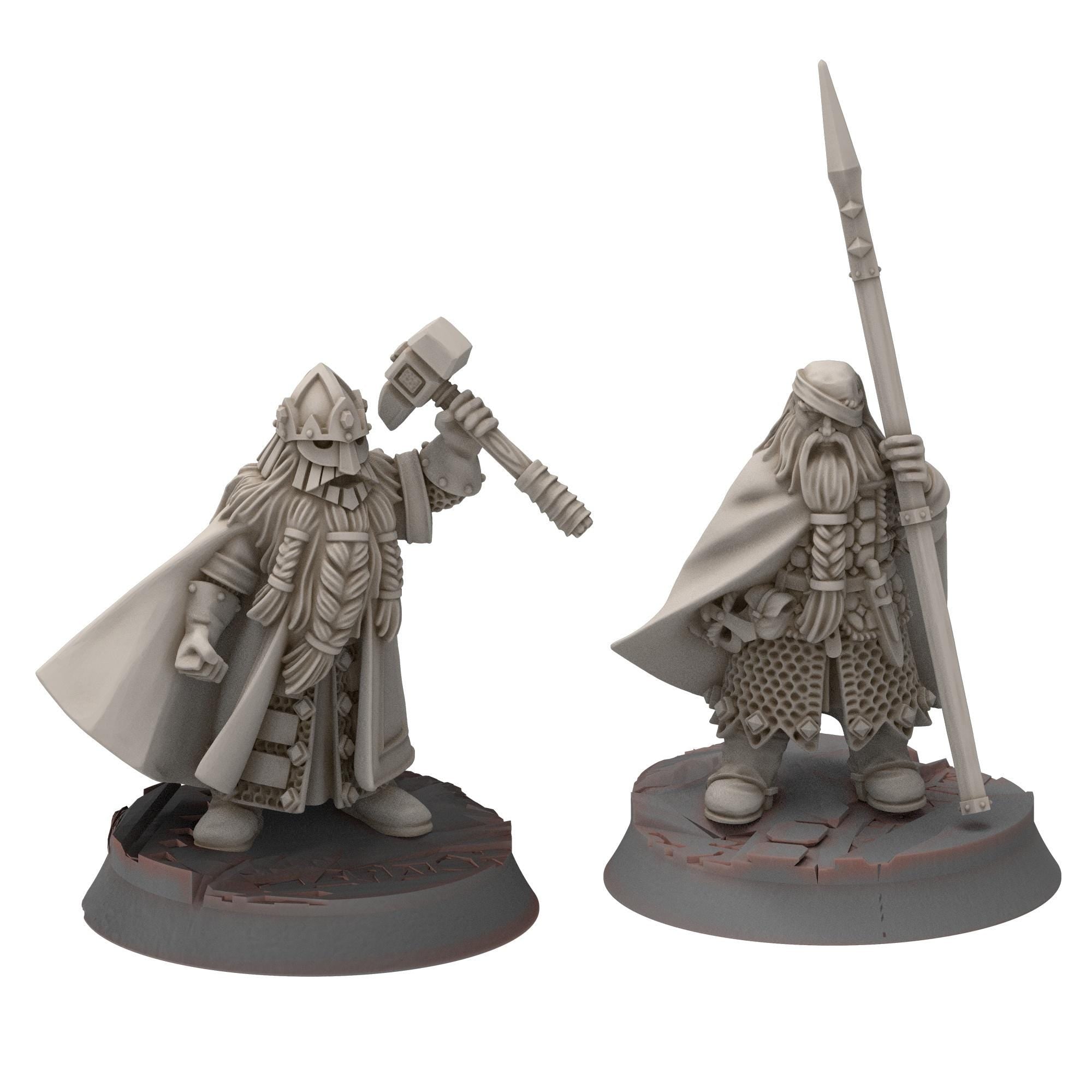Dwarves - King Svuirr & Wodin - Stonewards - Steelhalls - Medbury miniatures