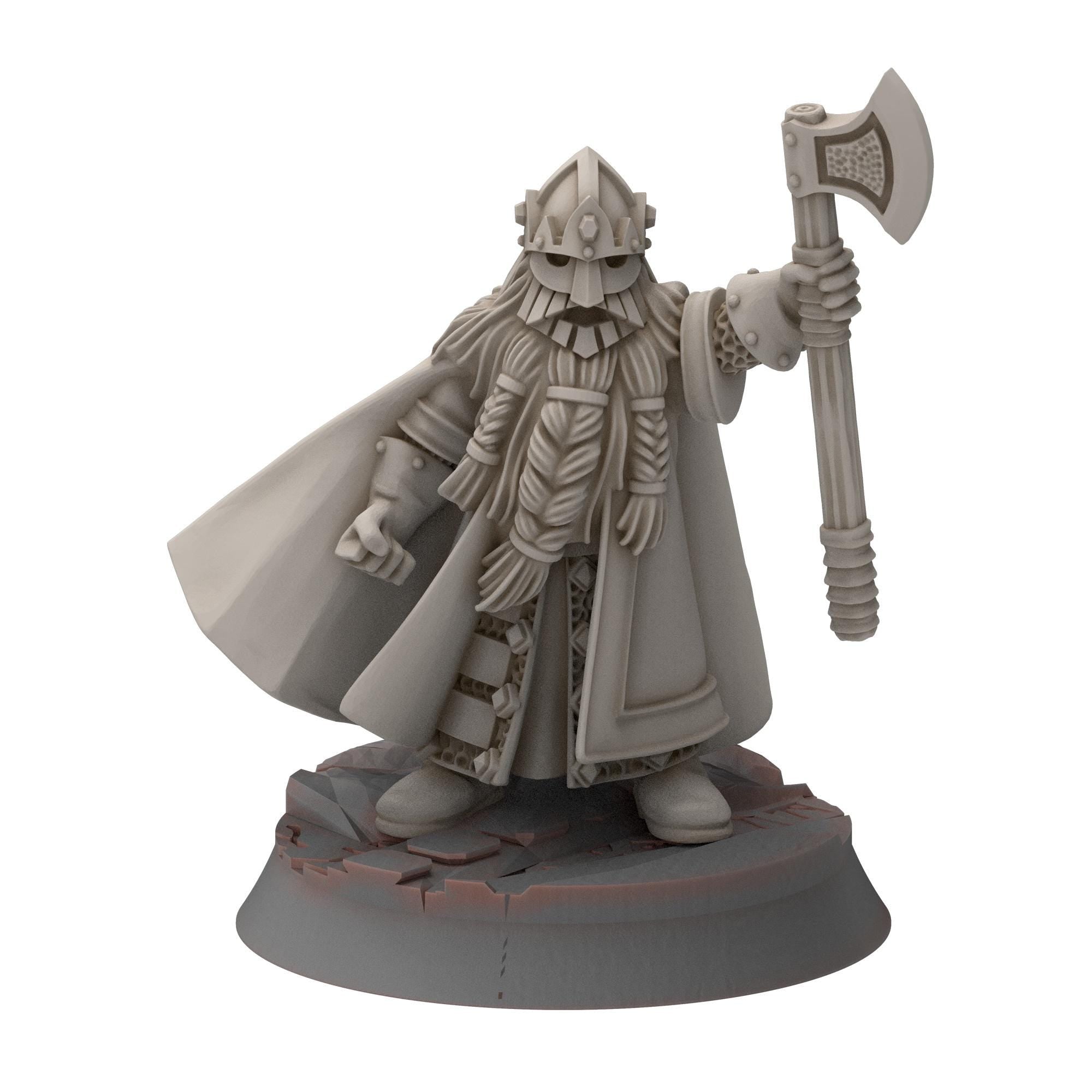 Dwarves - King Svuirr & Wodin - Stonewards - Steelhalls - Medbury miniatures