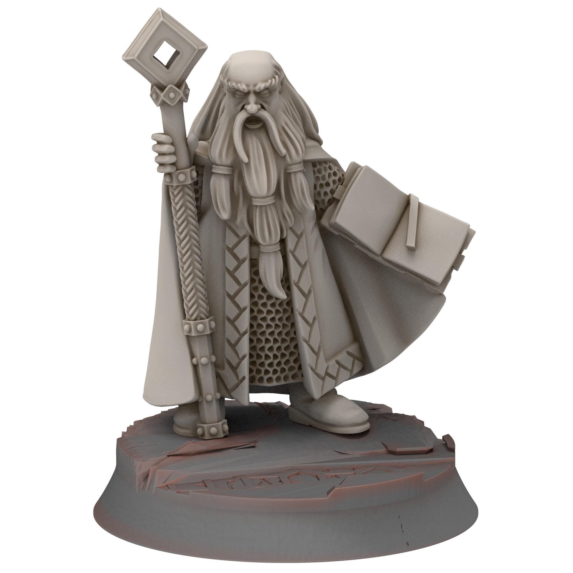 Dwarves - Dwarf Loremaster - Stonewards - Steelhalls - Medbury miniatures