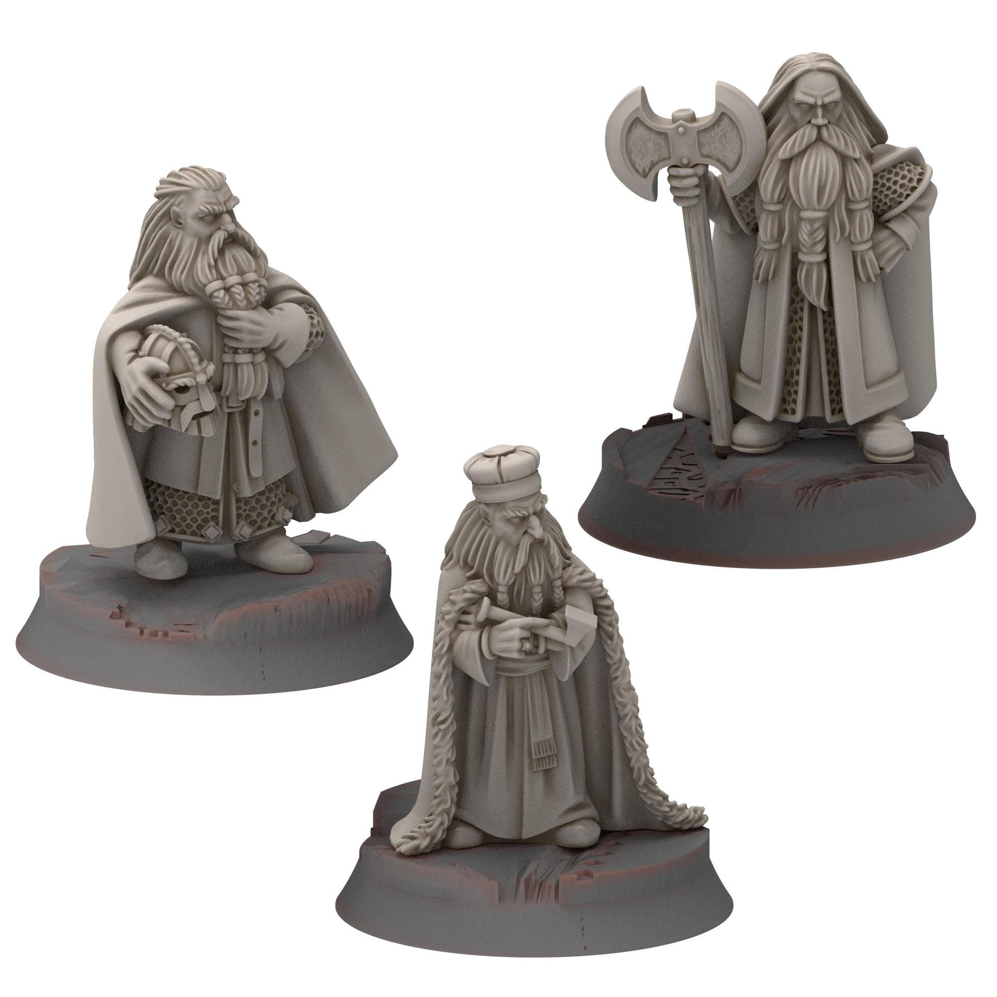 Dwarves - Dwarf Nobles - Stonewards - Steelhalls - Medbury miniatures