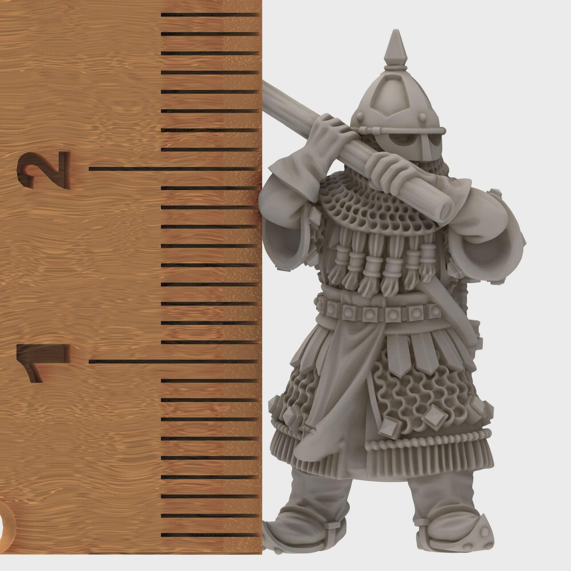 Dwarves - Steppe Dwarf Commanders - Stonewards - Steelhalls - Medbury miniatures