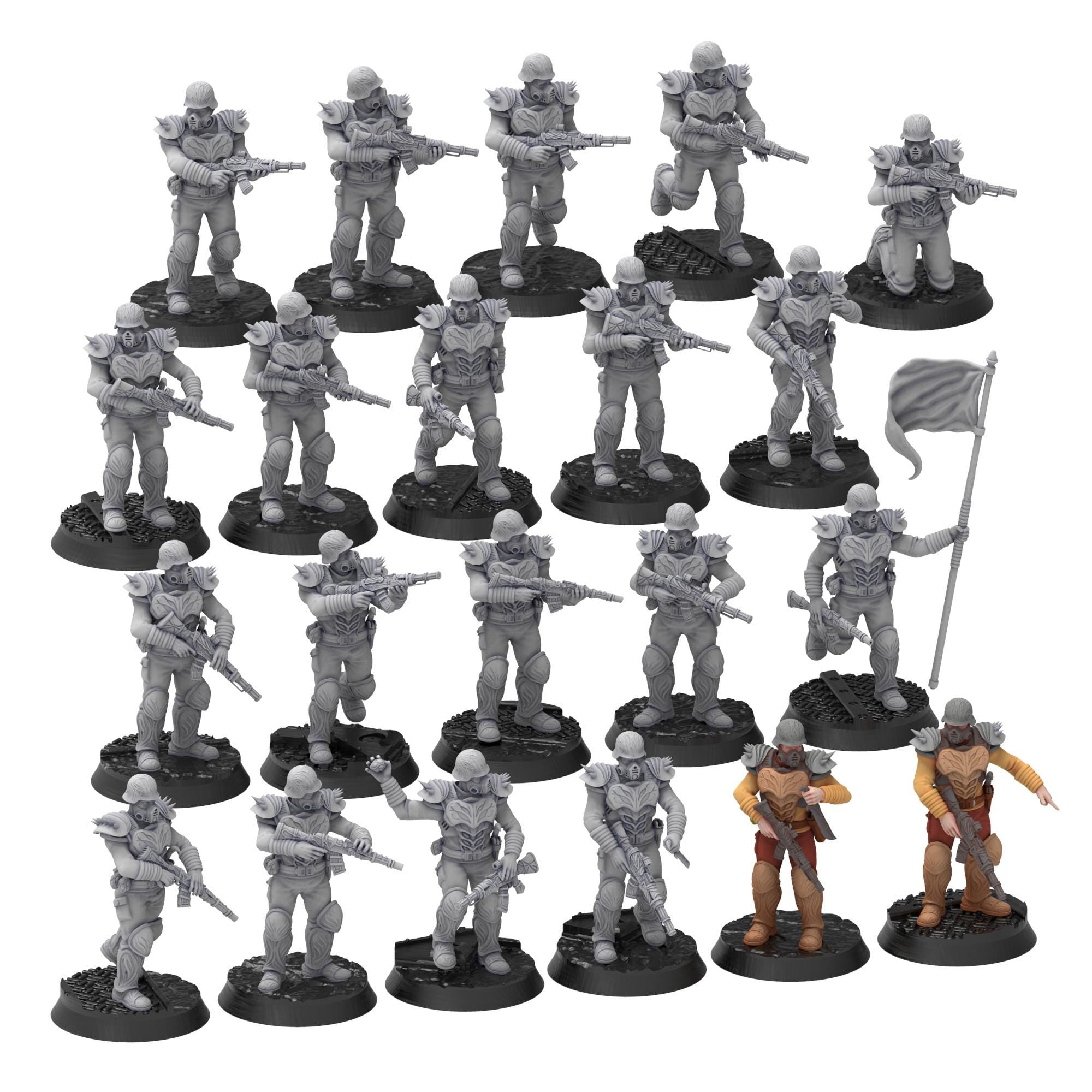 Bug Army - Aibas, veterans with Assault rifles and Daguers - Proxywars