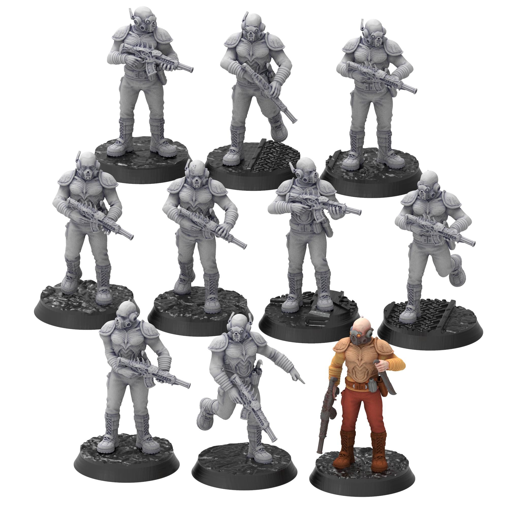 Bug Army - Cyblans, forester scouts with poisoned assault Rifles and Daguers - Proxywars