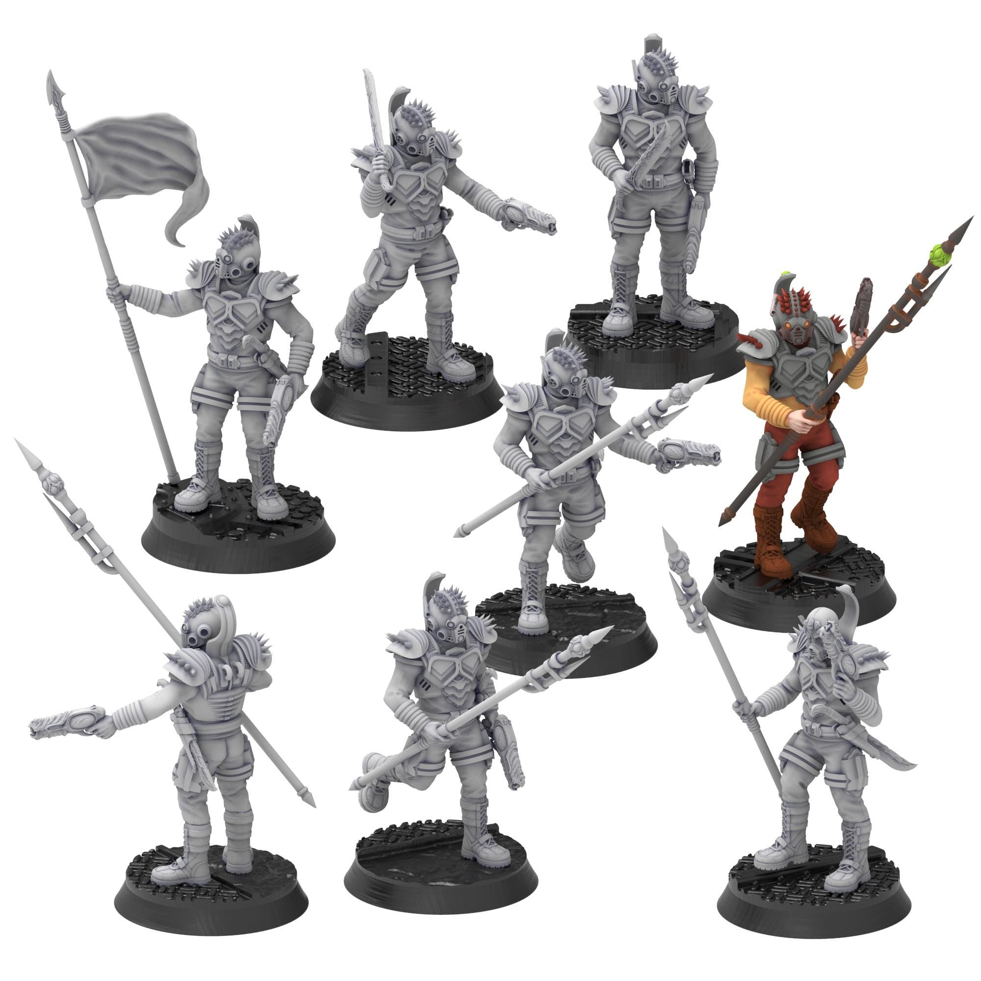 Bug Army - Аyокs, dissmounted cavalry unit with Spears, Cleavers and heavy plasma Guns, Rocket option - Proxywars