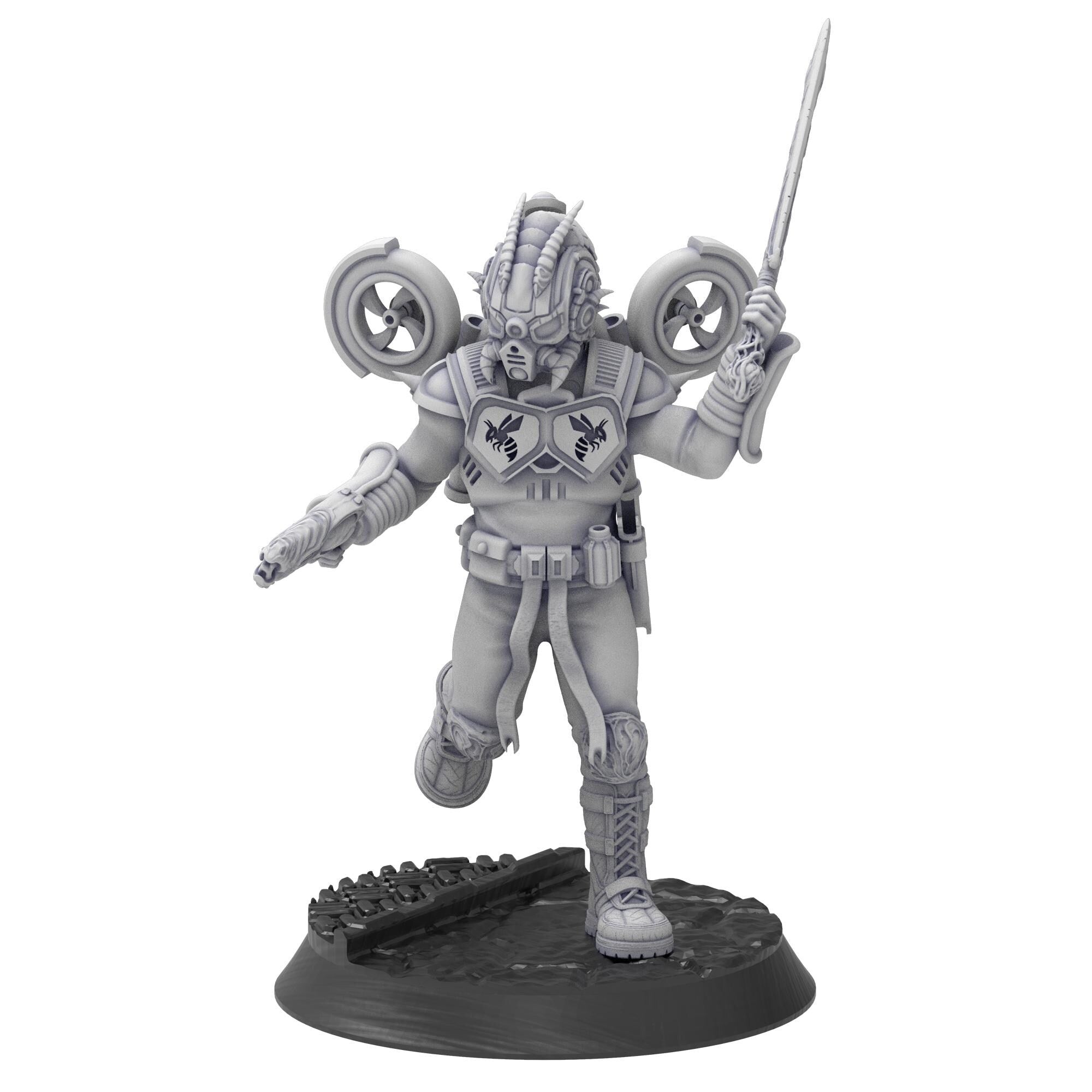 Bug Army - Keas, airborn assault troops with Swords and heavy plasma Guns - Proxywars