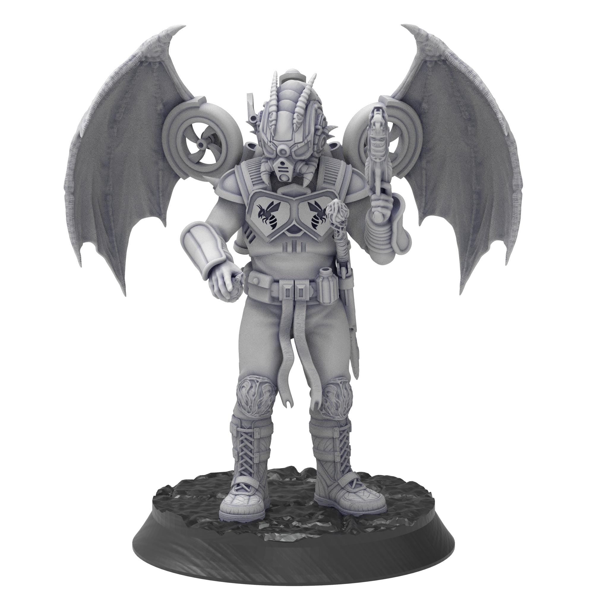 Bug Army - Keas, airborn assault troops with Swords and heavy plasma Guns - Proxywars