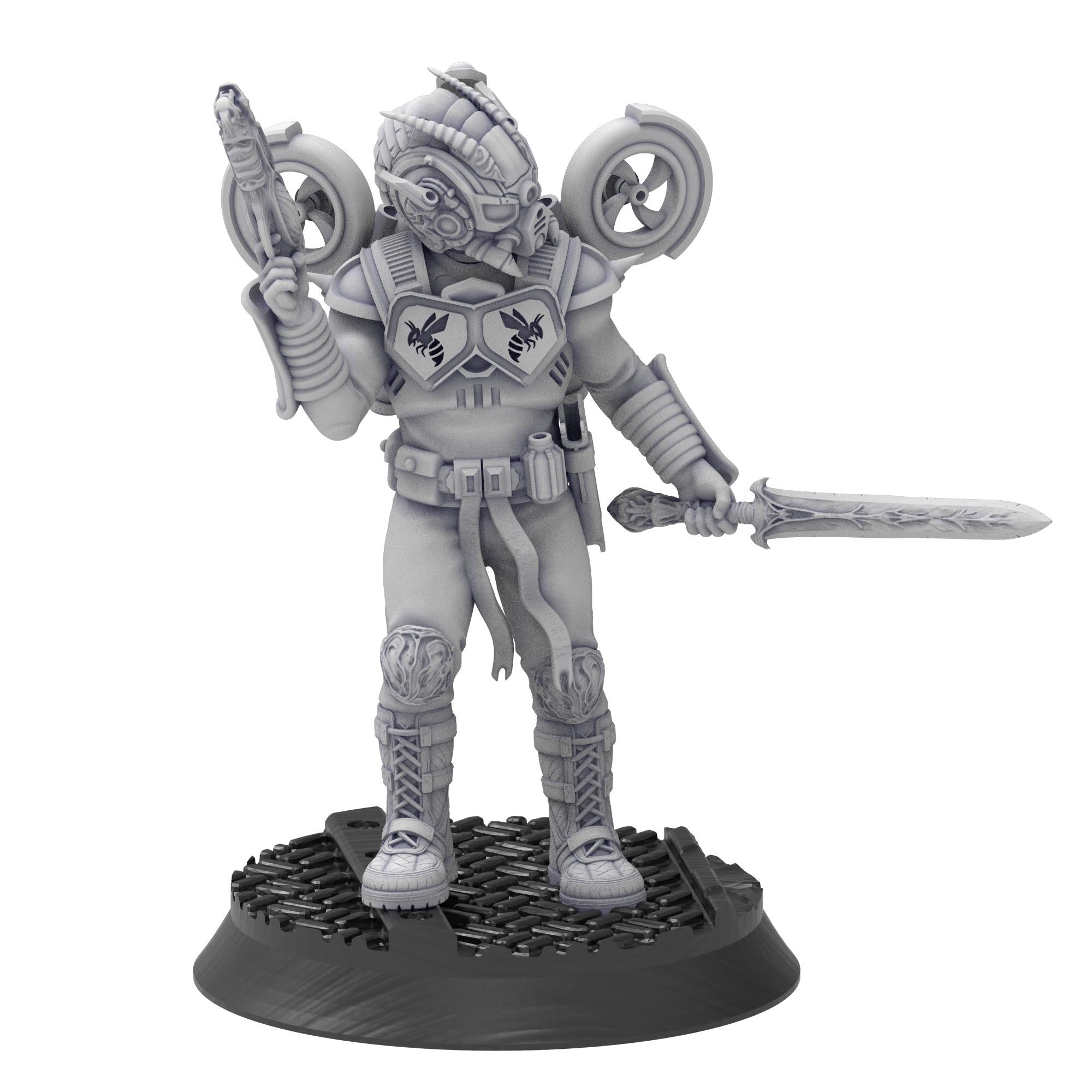 Bug Army - Keas, airborn assault troops with Swords and heavy plasma Guns - Proxywars