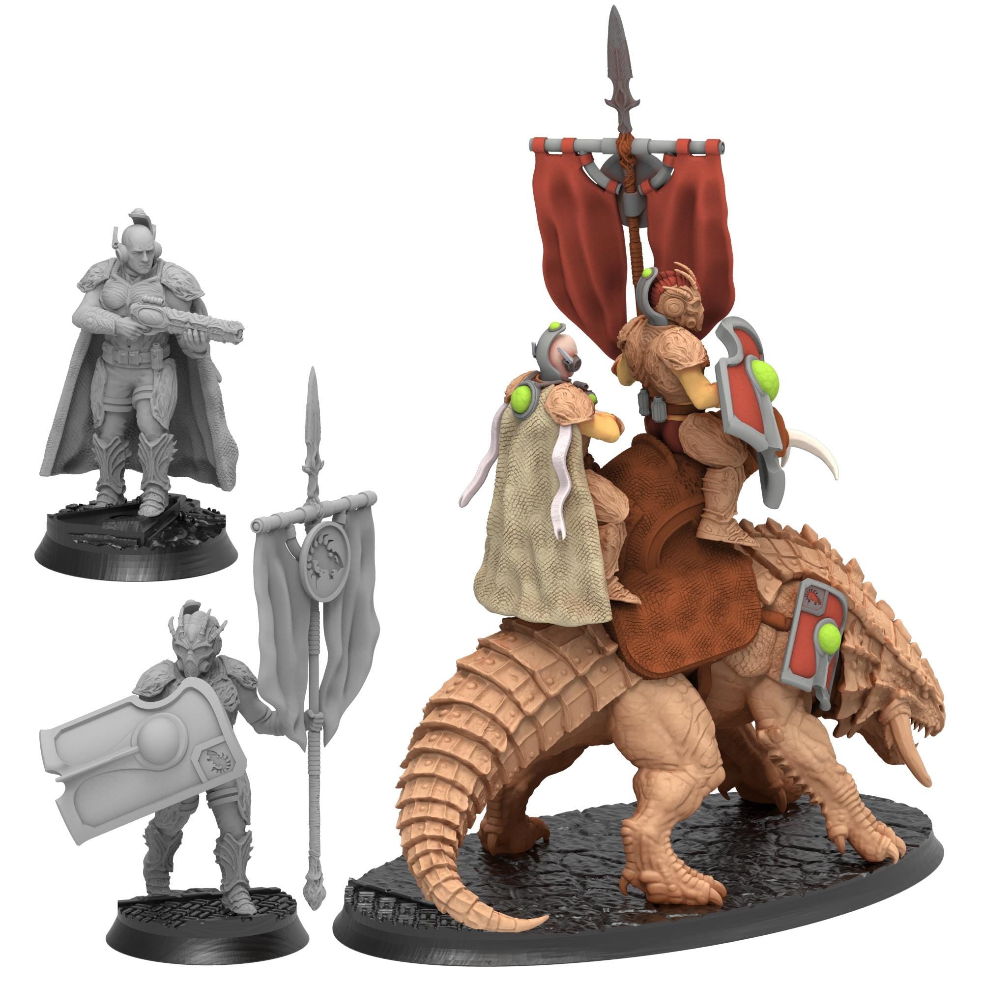 Bug Army - Warlord, great leader with banner - Proxywars