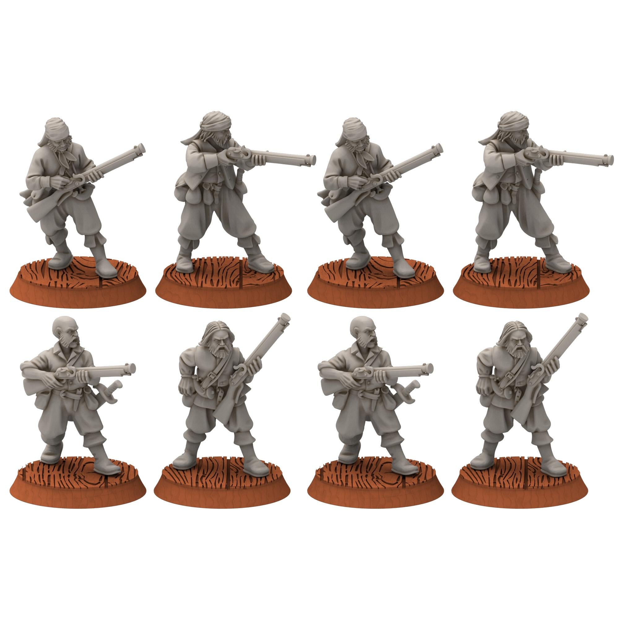 Corsairs - Pirates with Muskets - Draxis - Medbury miniatures