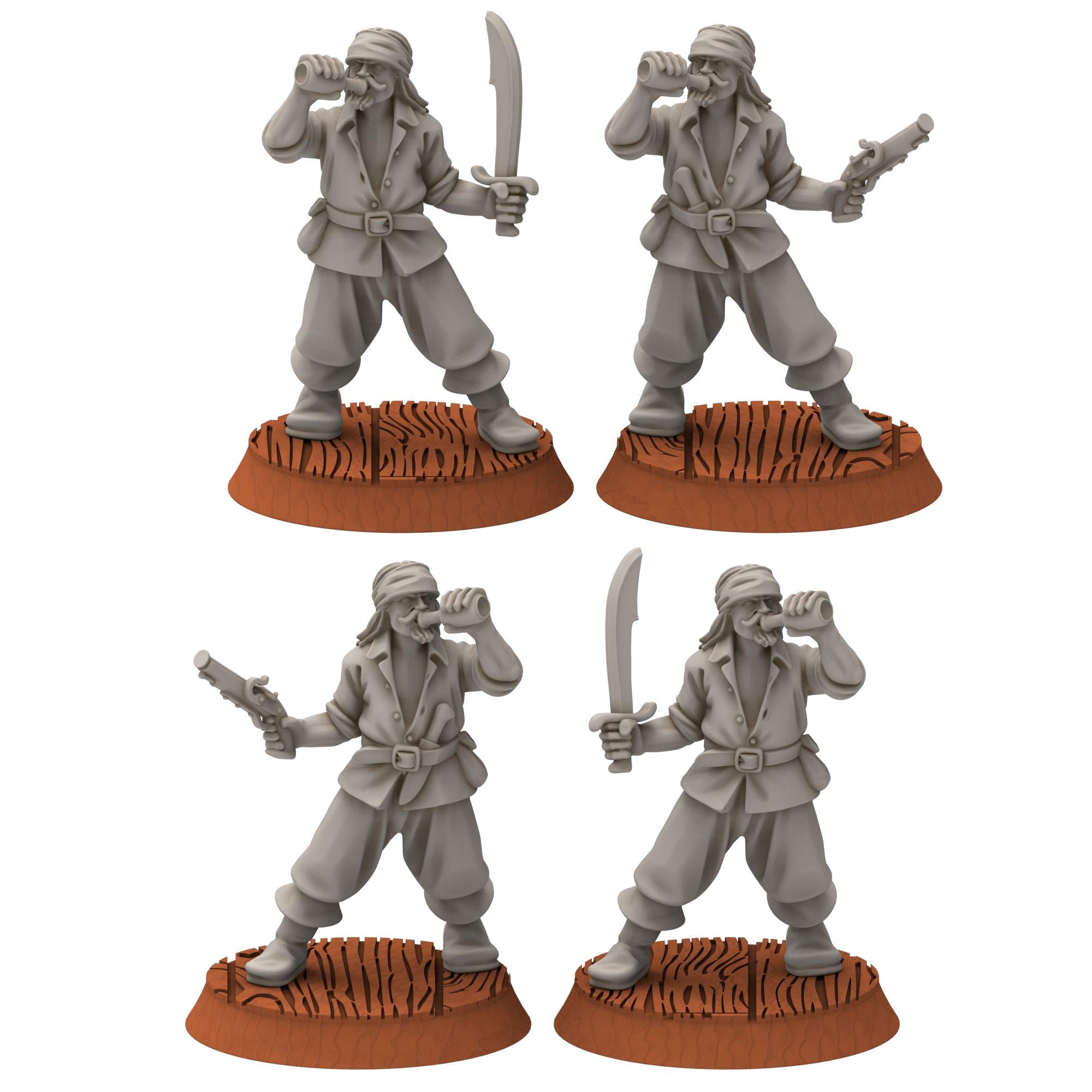 Corsairs - Drinking Pirates - Draxis - Medbury miniatures