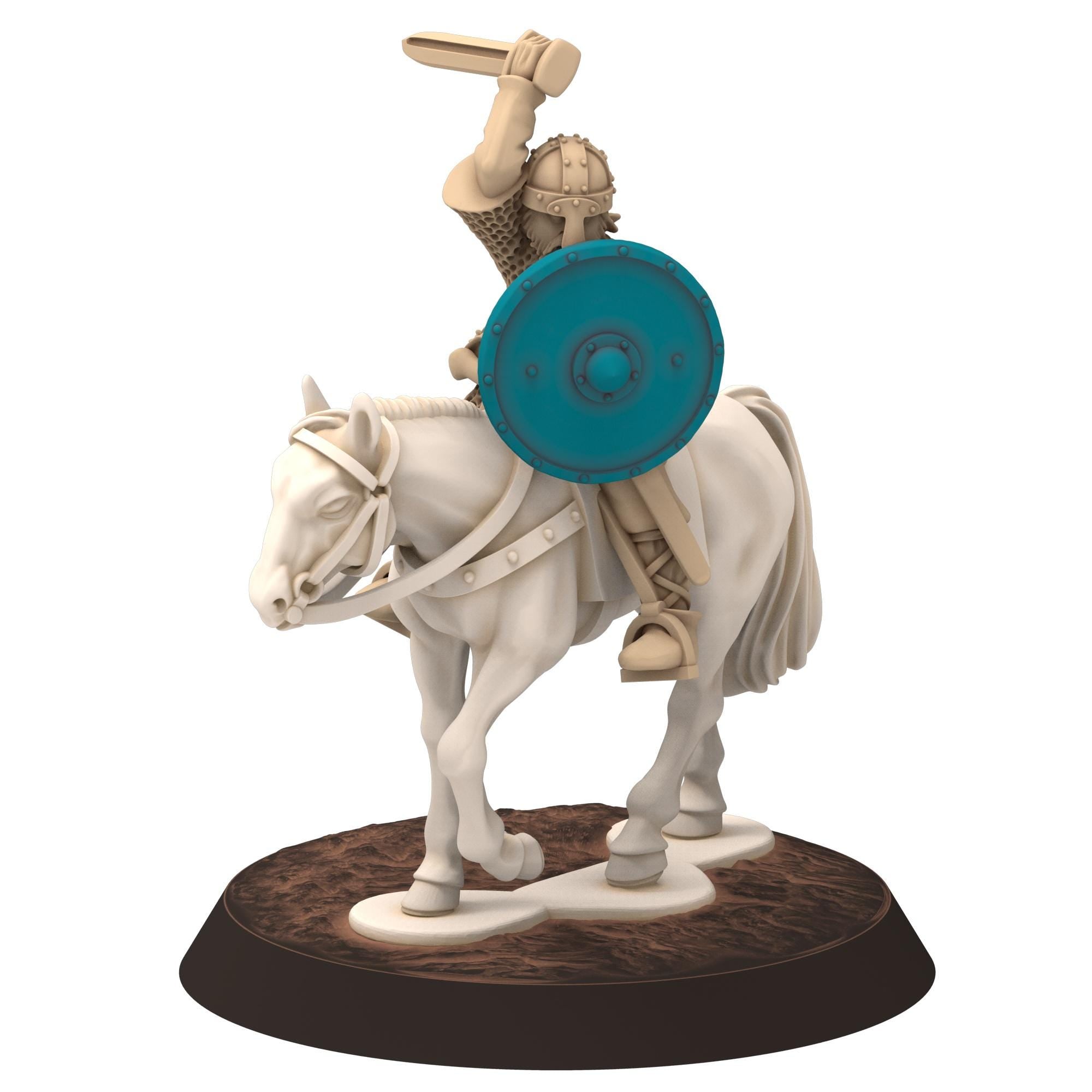 Dark ages - Saxons - Amoured cavalry with hand weapons - Medbury miniature