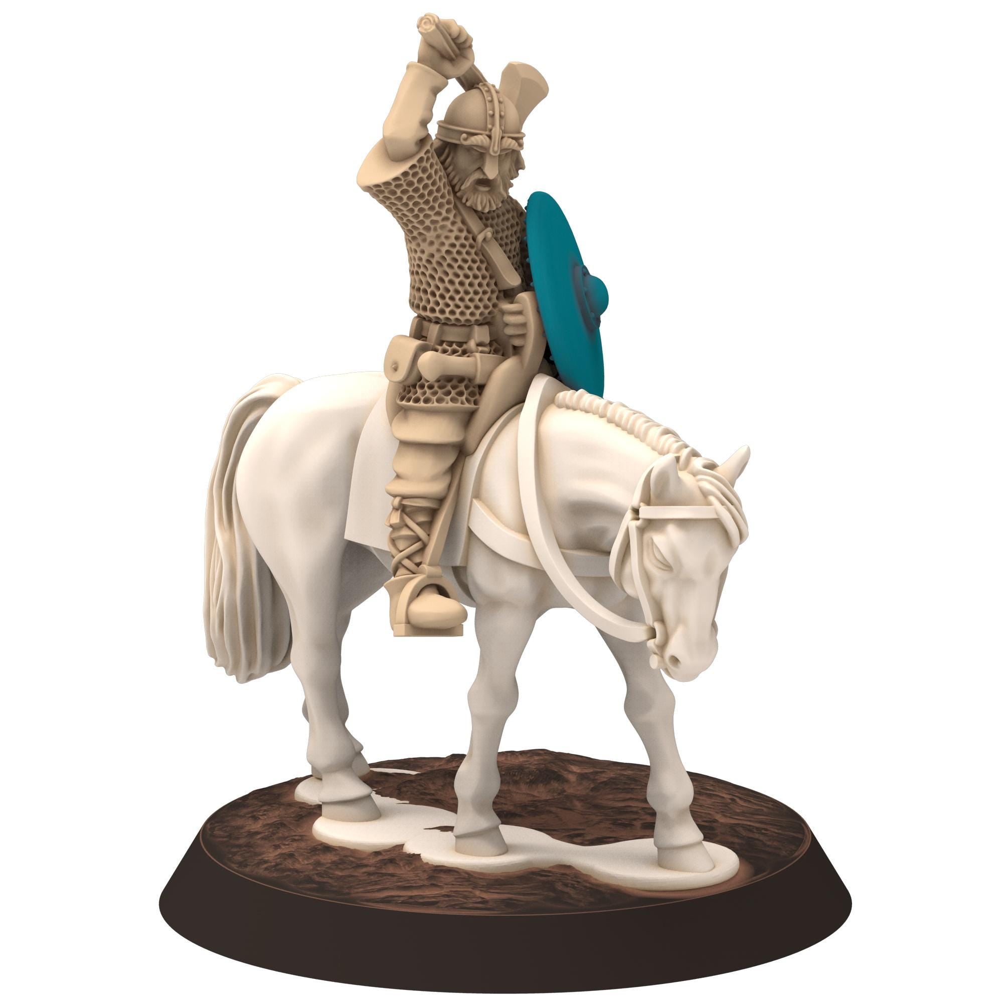 Dark ages - Saxons - Amoured cavalry with hand weapons - Medbury miniature