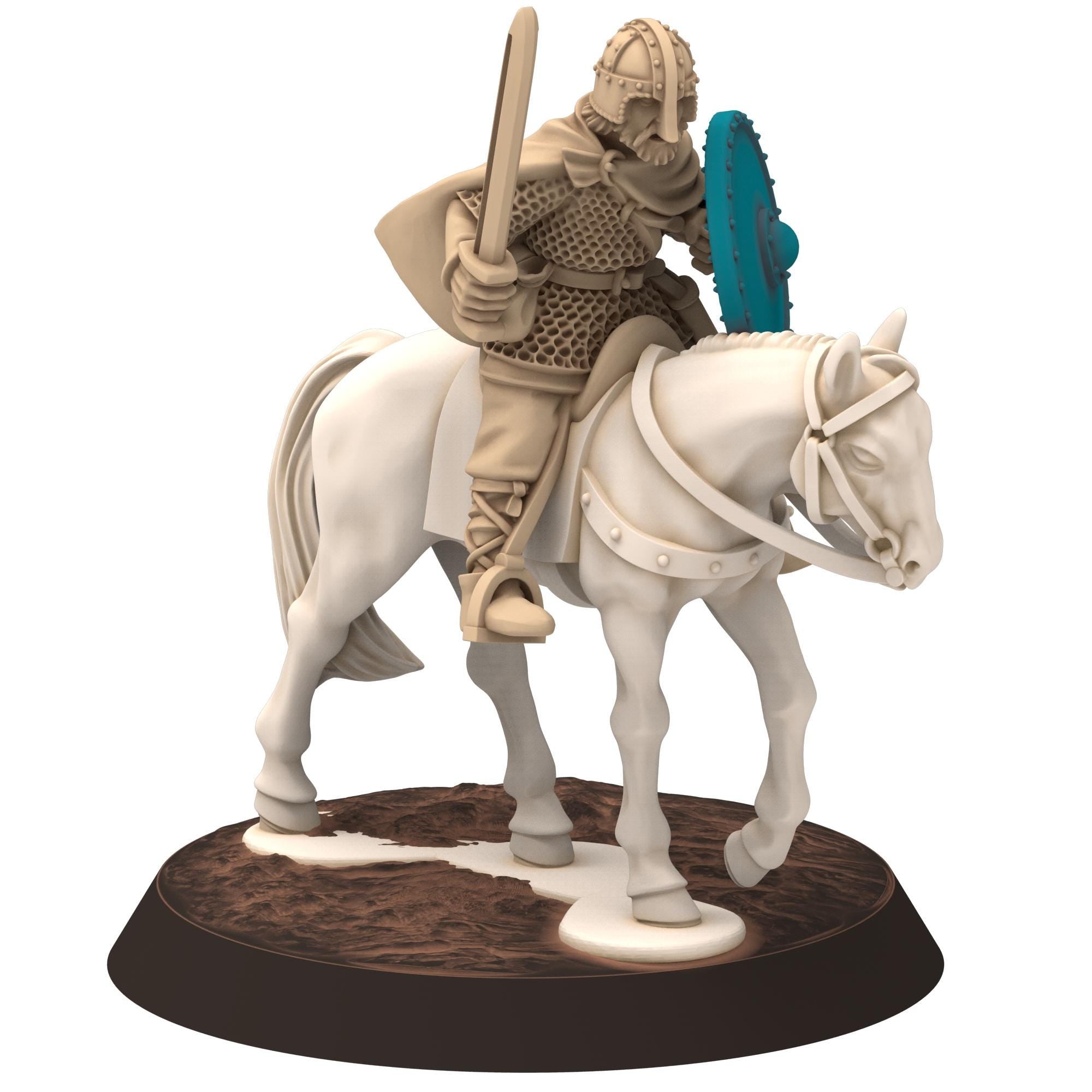 Dark ages - Saxons - Amoured cavalry with hand weapons - Medbury miniature