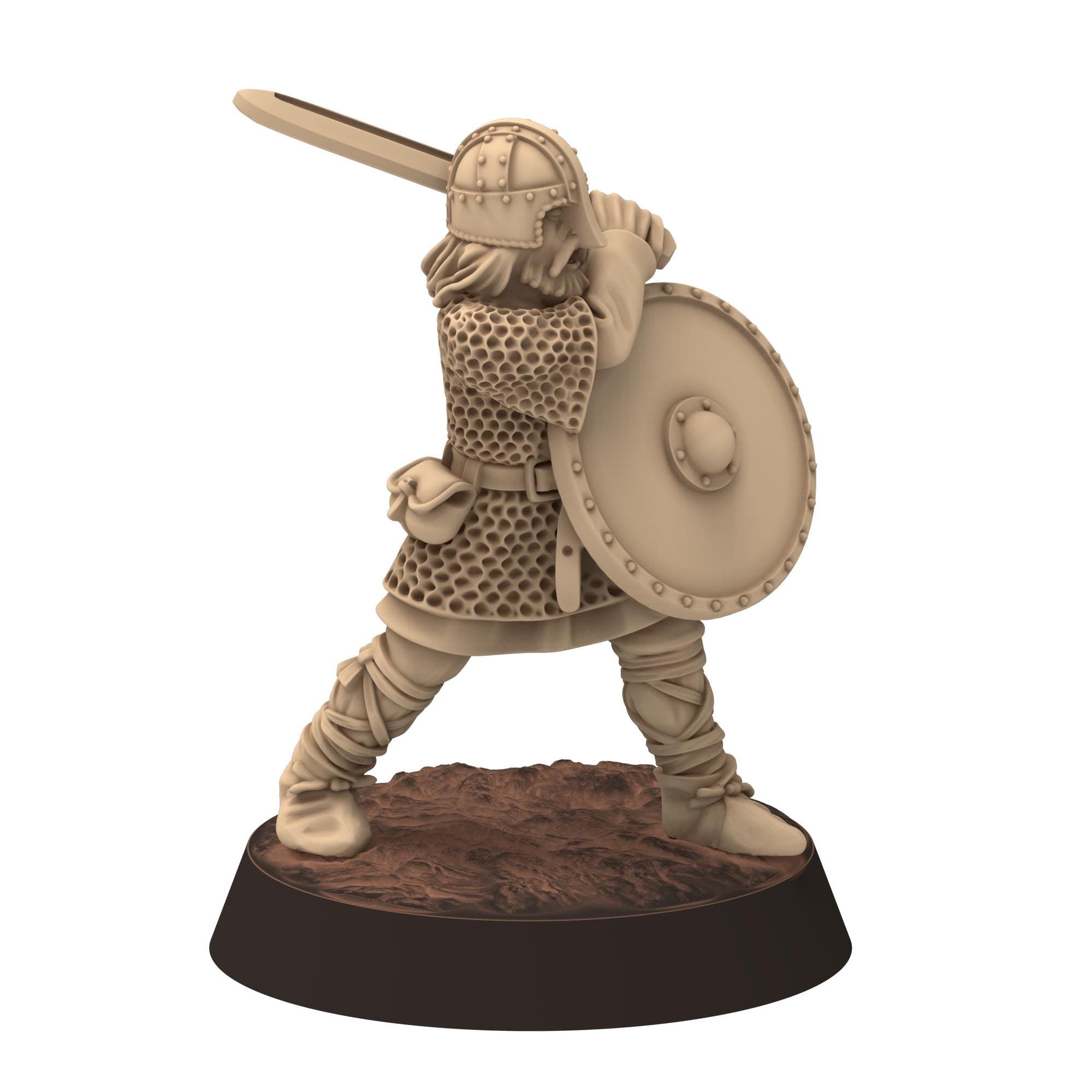 Dark ages - Saxons - Amoured Warriors with sword and shield - Medbury miniature