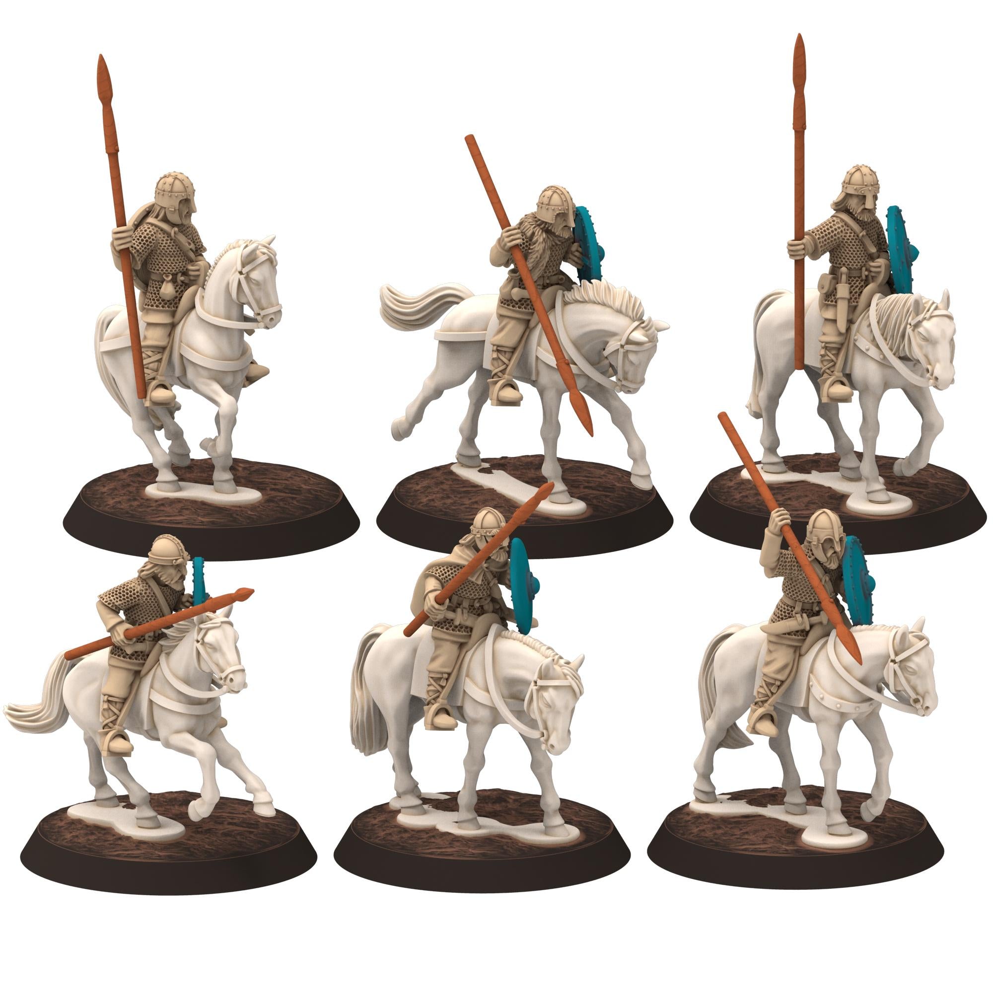Dark ages - Saxons - Amoured cavalry with Spears - Medbury miniature