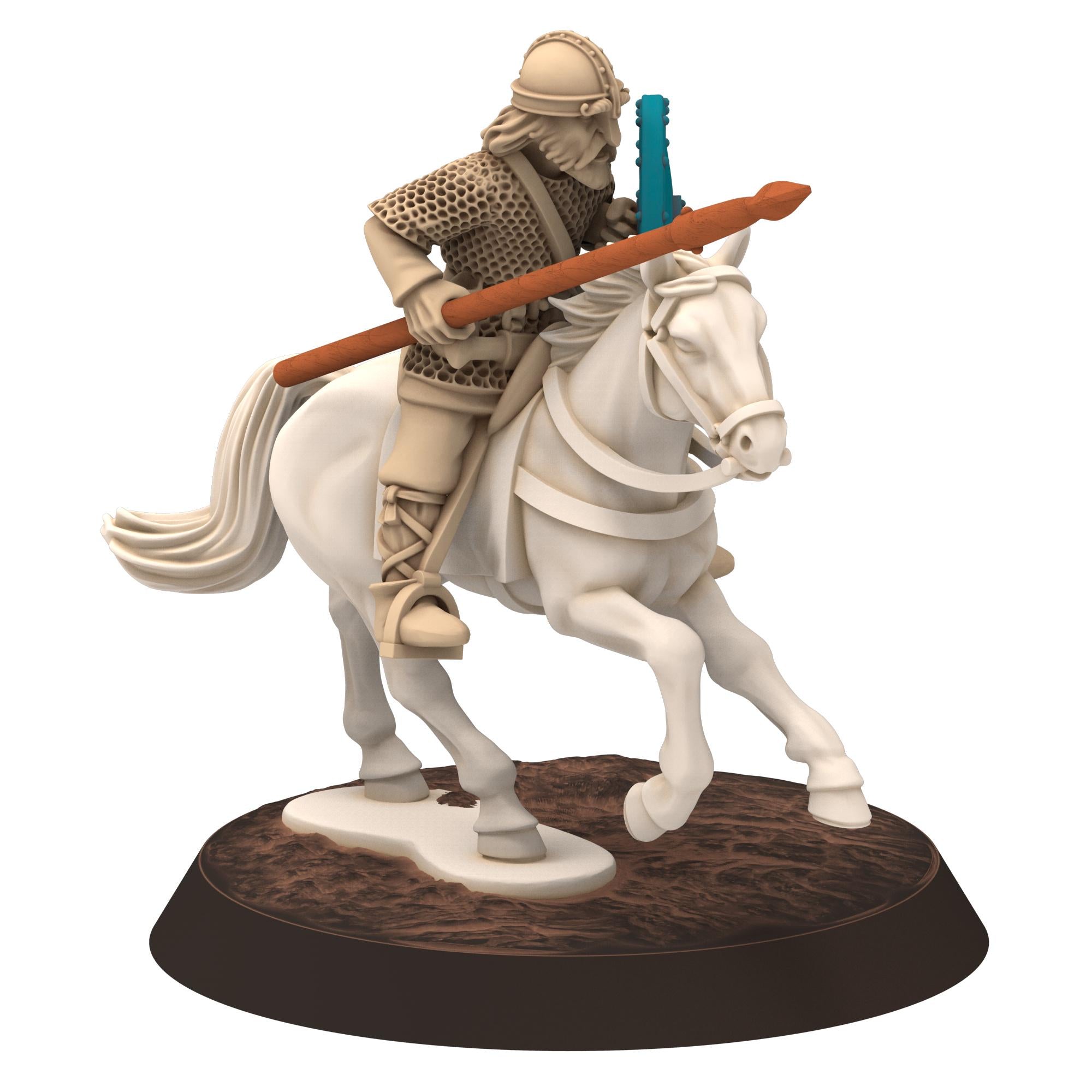 Dark ages - Saxons - Amoured cavalry with Spears - Medbury miniature