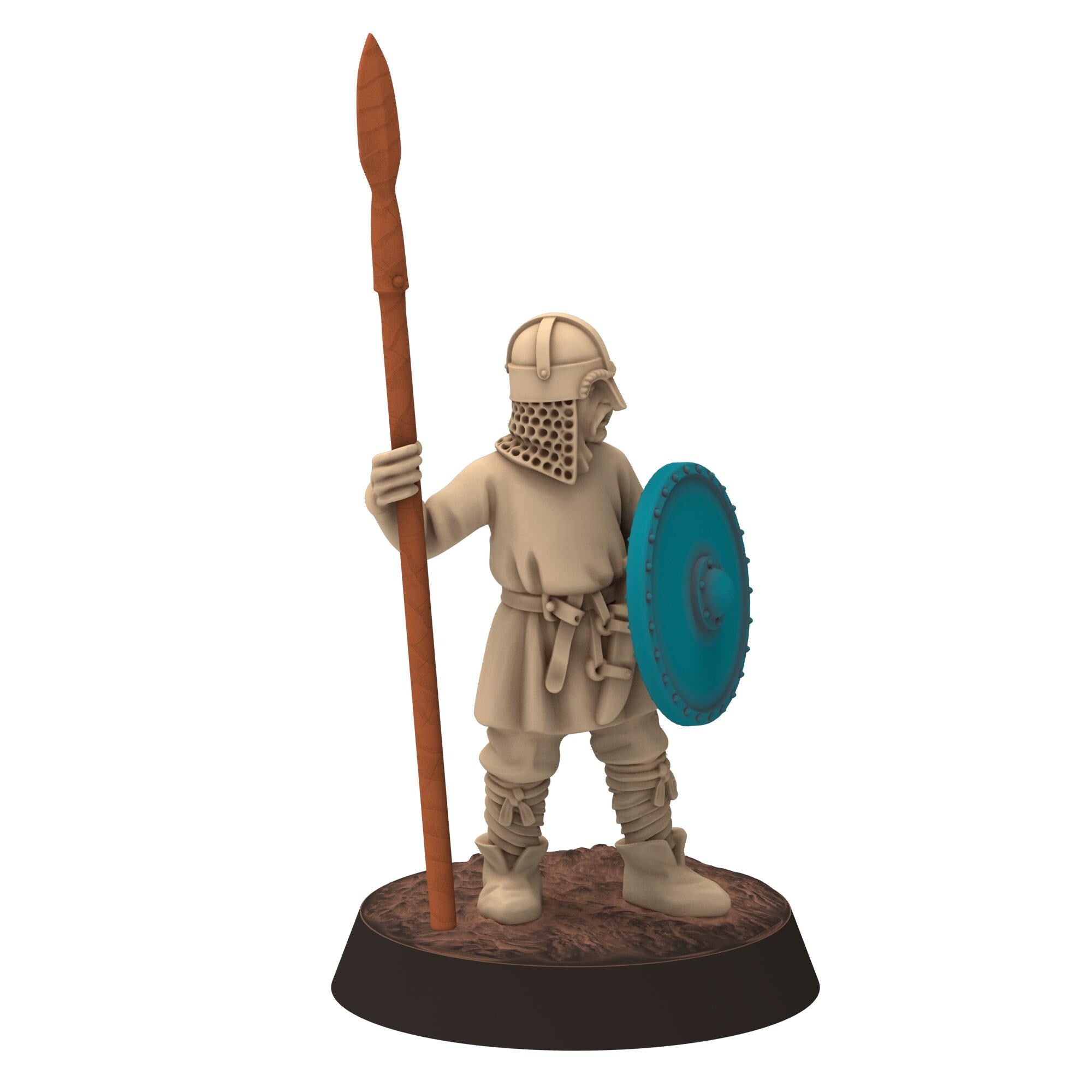 Dark ages - Saxons - Light armoured Spearmen - Medbury miniature