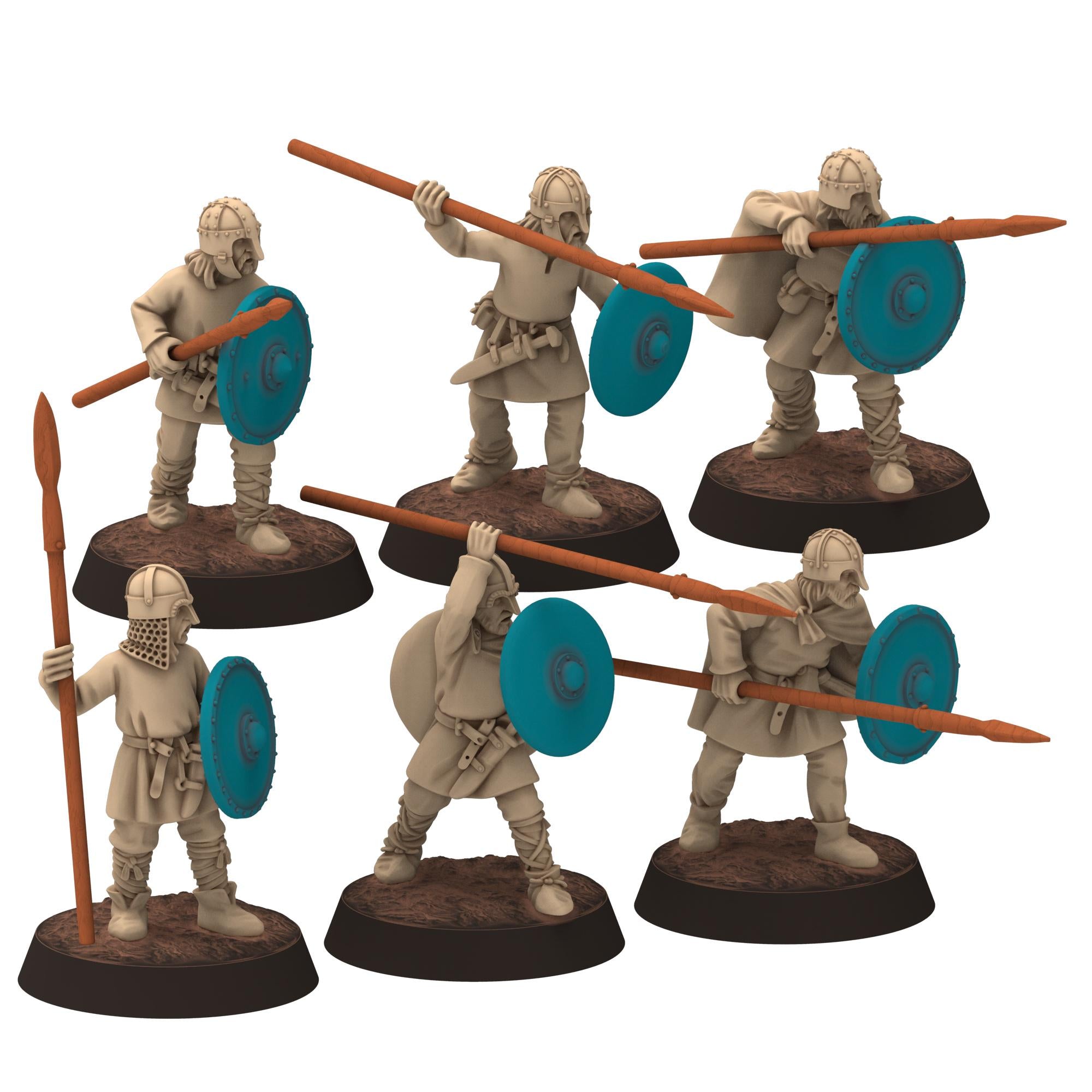 Dark ages - Saxons - Light armoured Spearmen - Medbury miniature