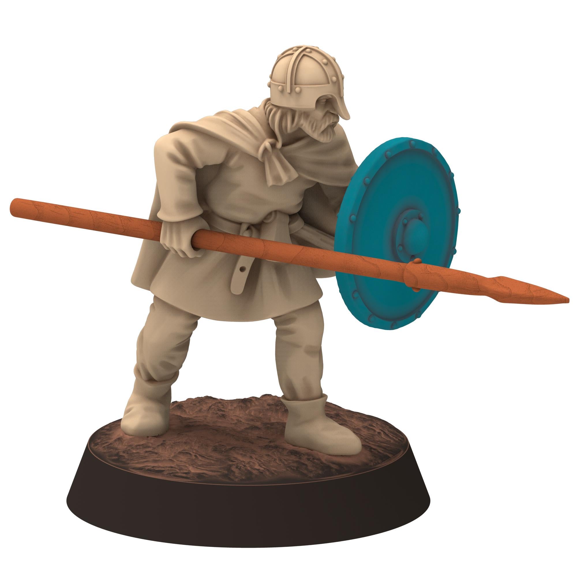 Dark ages - Saxons - Light armoured Spearmen - Medbury miniature