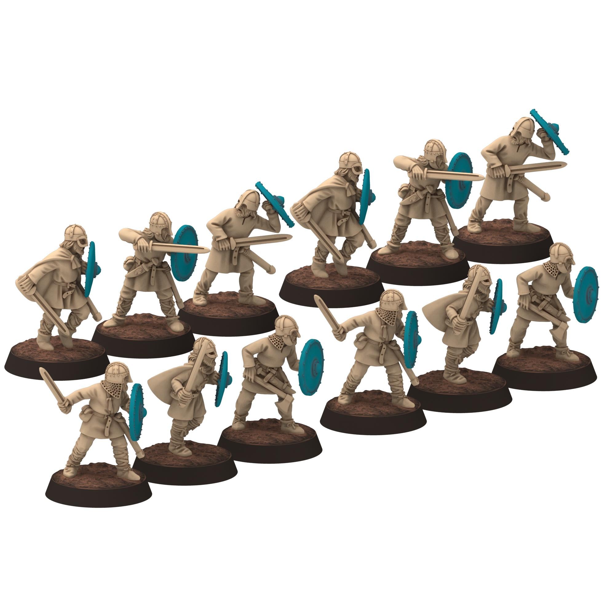 Dark ages - Saxons - Light armoured Warriors - Medbury miniature