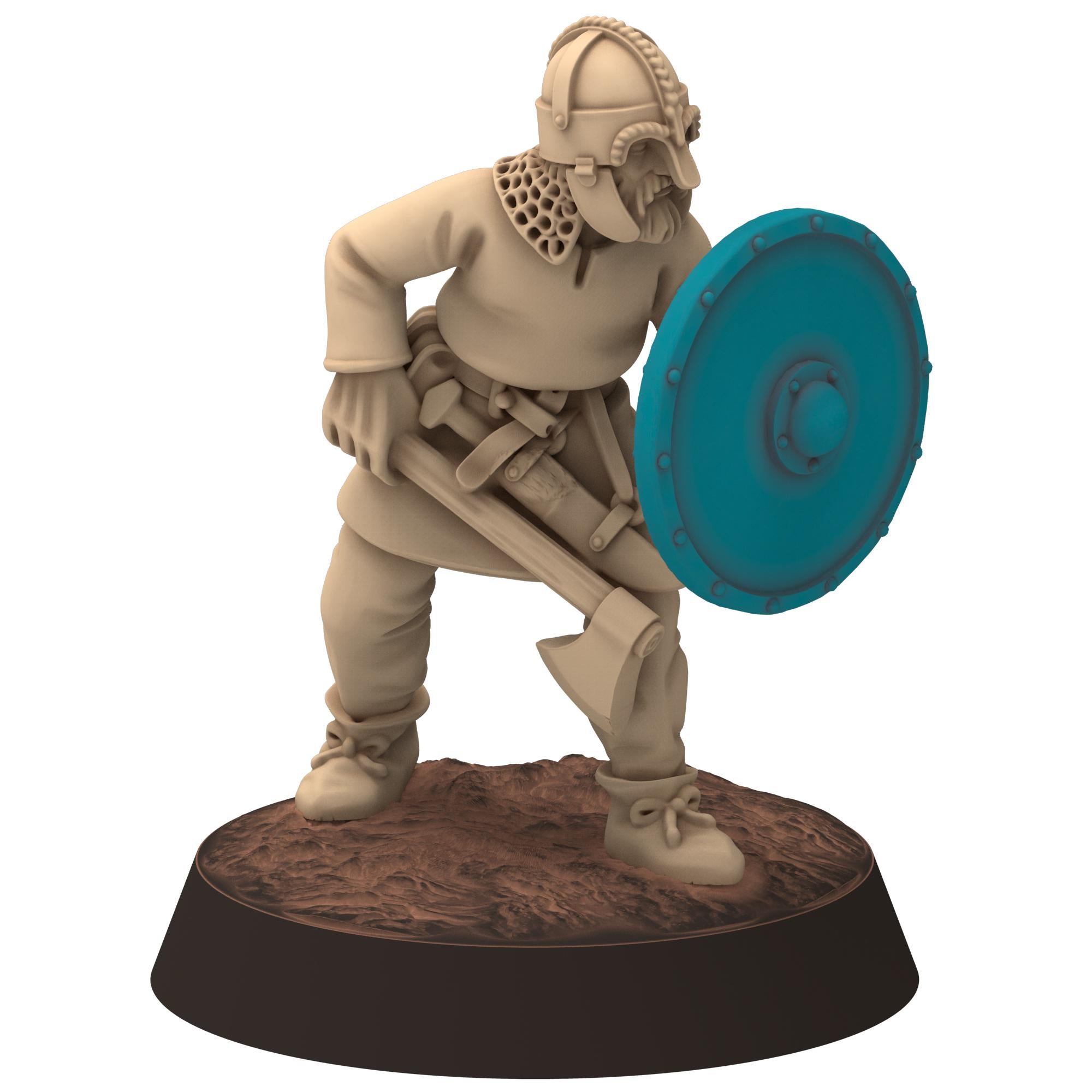 Dark ages - Saxons - Light armoured Warriors - Medbury miniature