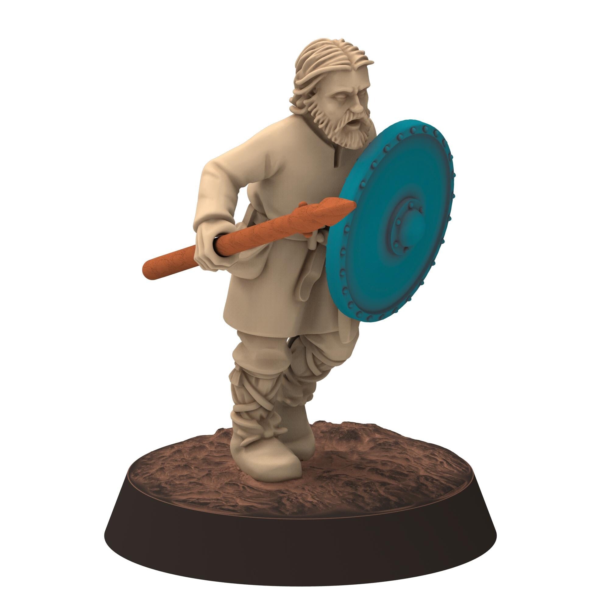 Dark ages - Saxons - Unarmoured Spearmen - Medbury miniature