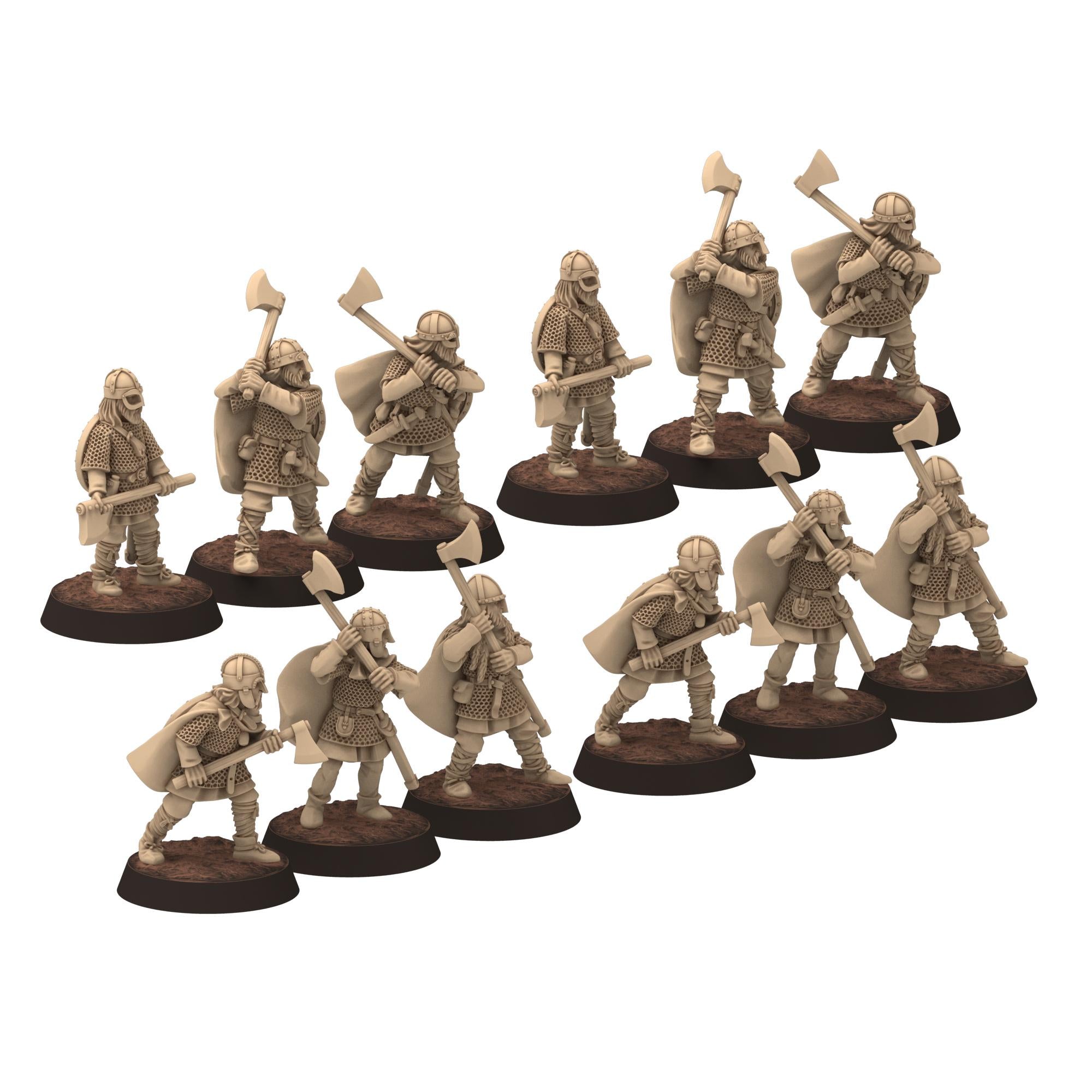 Dark ages - Huscarls Heavy Axes - Medbury miniature