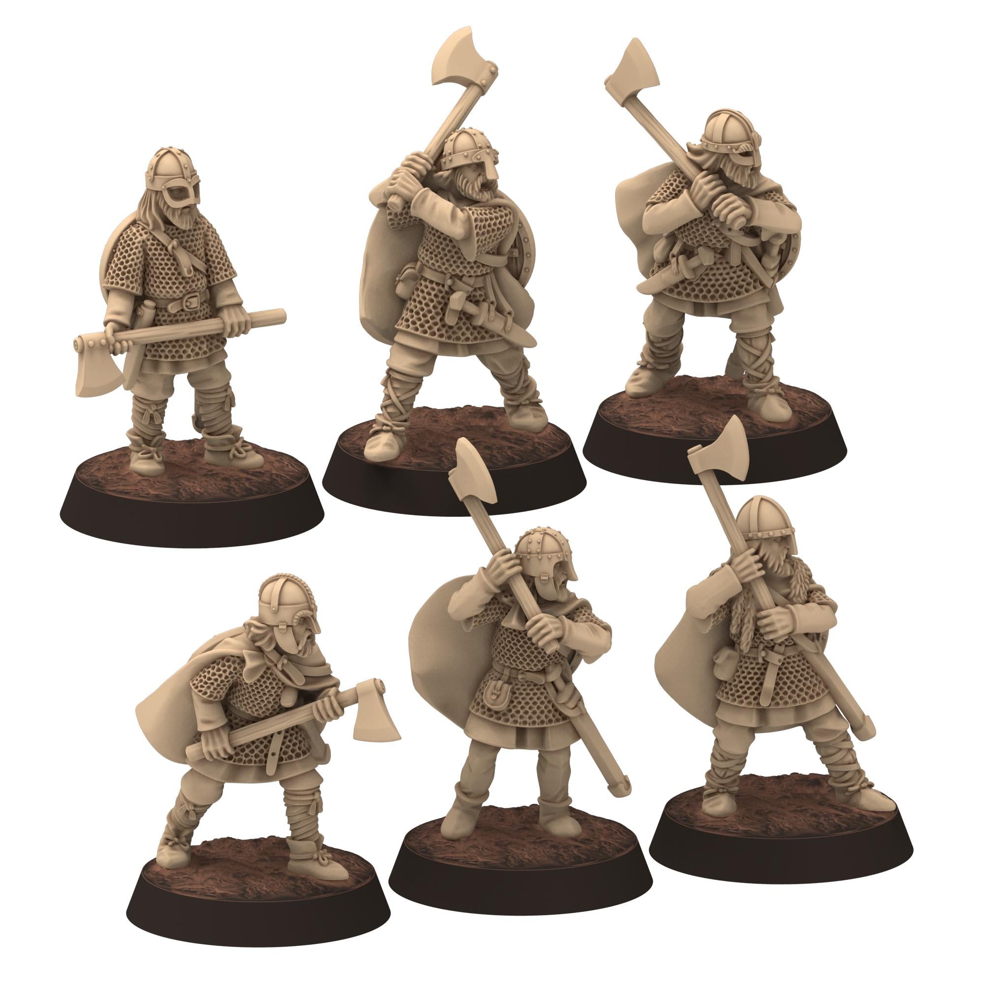 Dark ages - Huscarls Heavy Axes - Medbury miniature