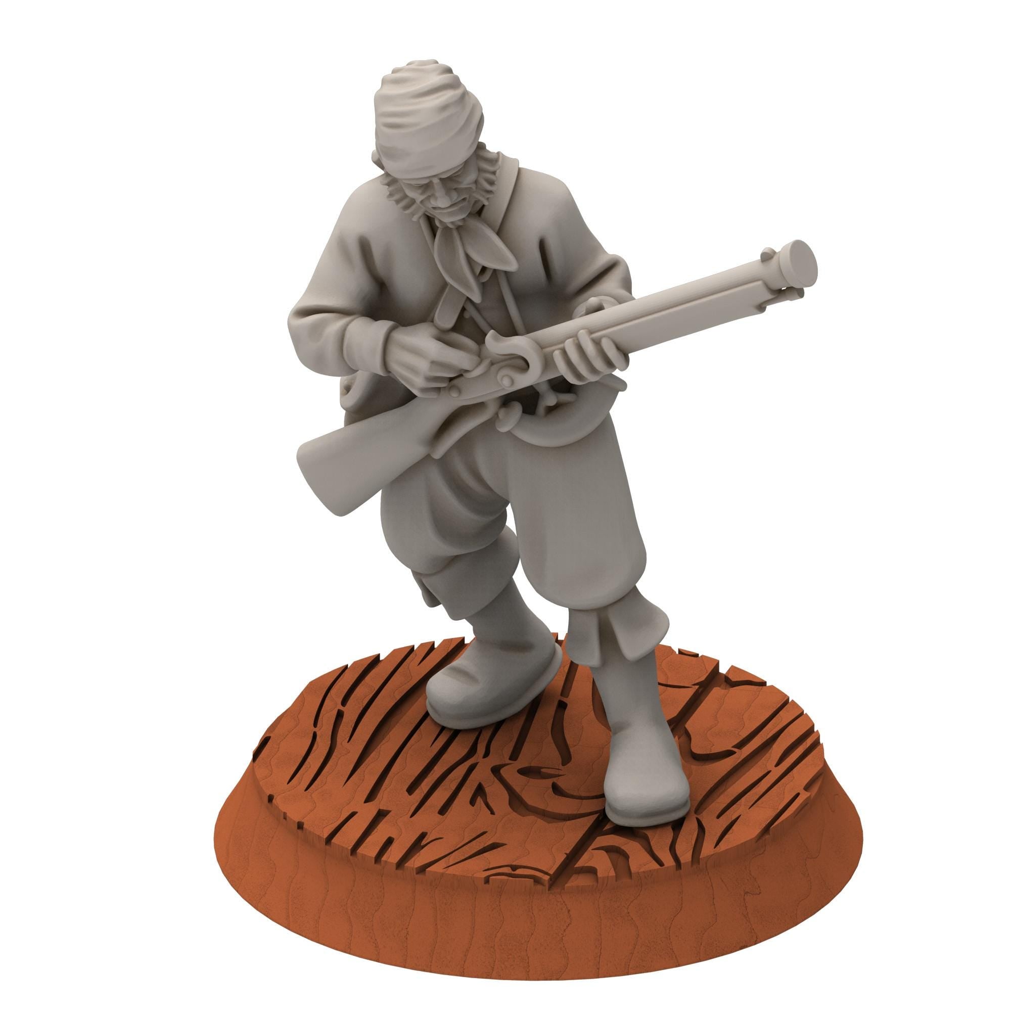 Corsairs - Pirates with Muskets - Draxis - Medbury miniatures