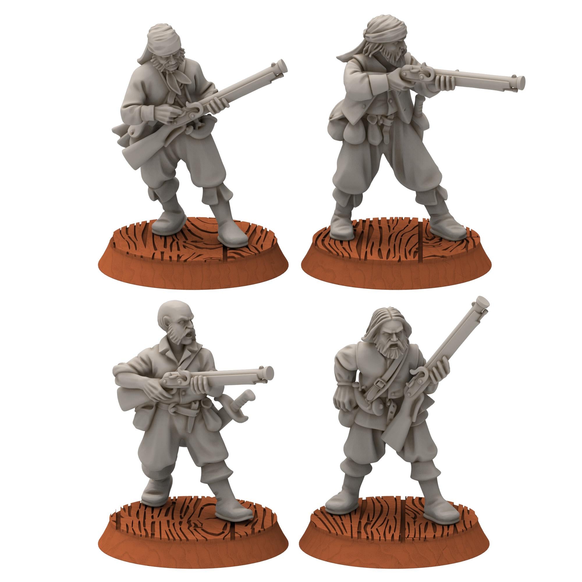 Corsairs - Pirates with Muskets - Draxis - Medbury miniatures