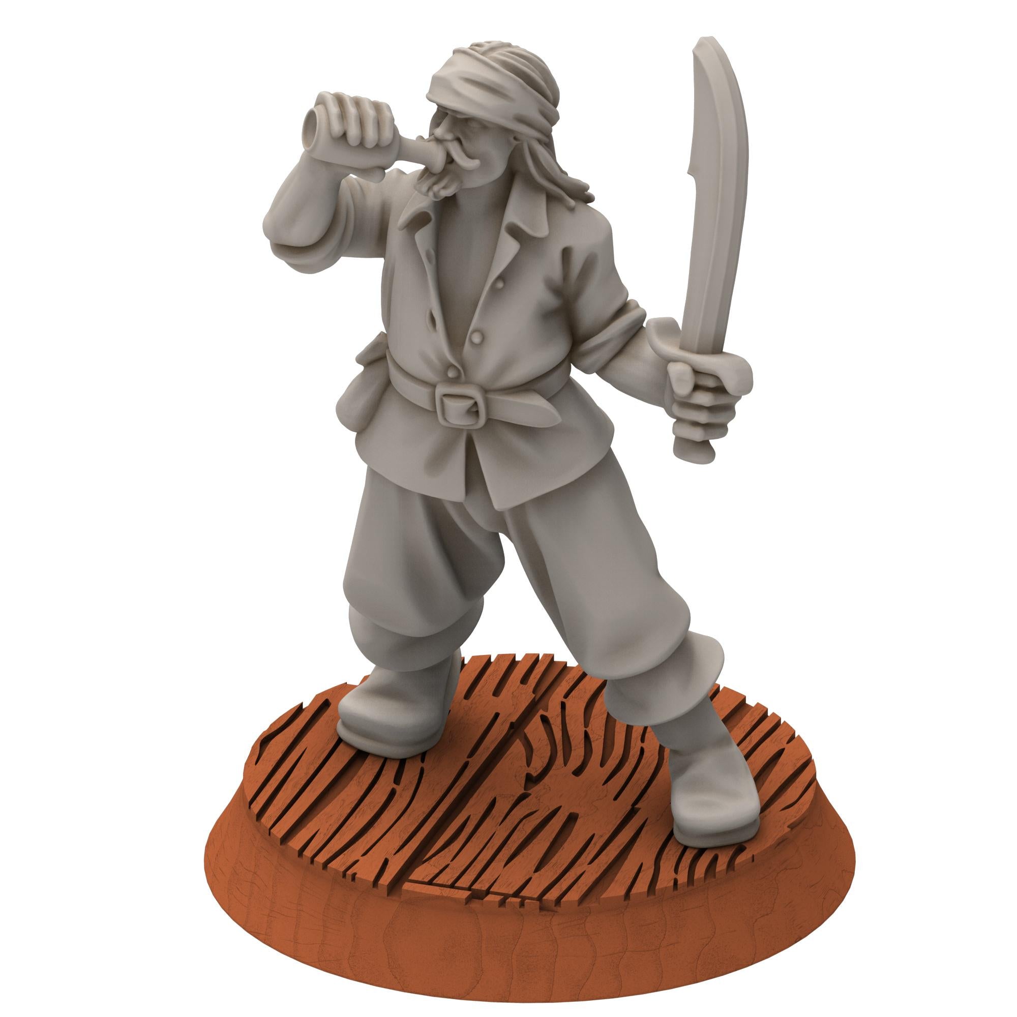 Corsairs - Drinking Pirates - Draxis - Medbury miniatures