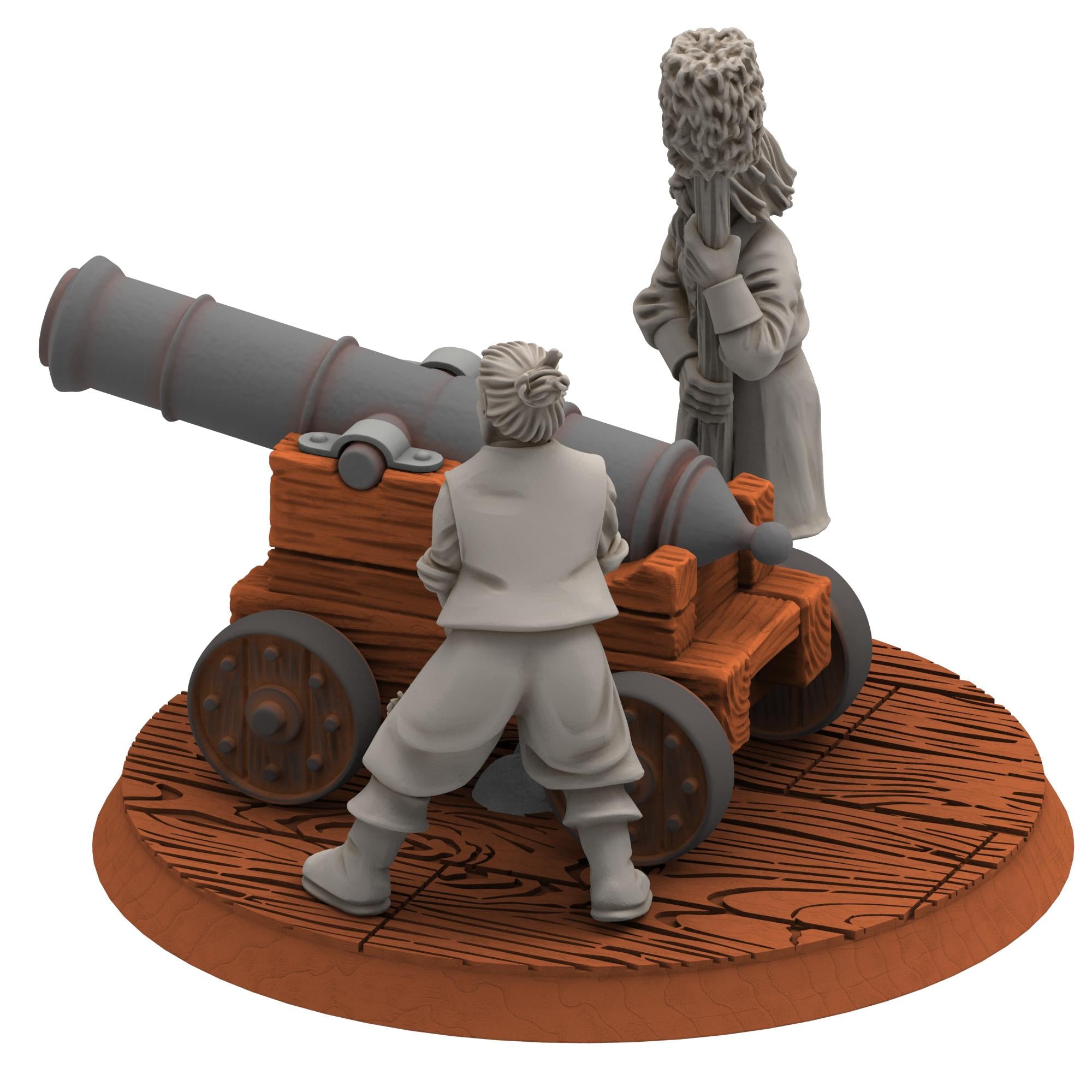 Corsairs - Pirates Boat Cannon - Draxis - Medbury miniatures