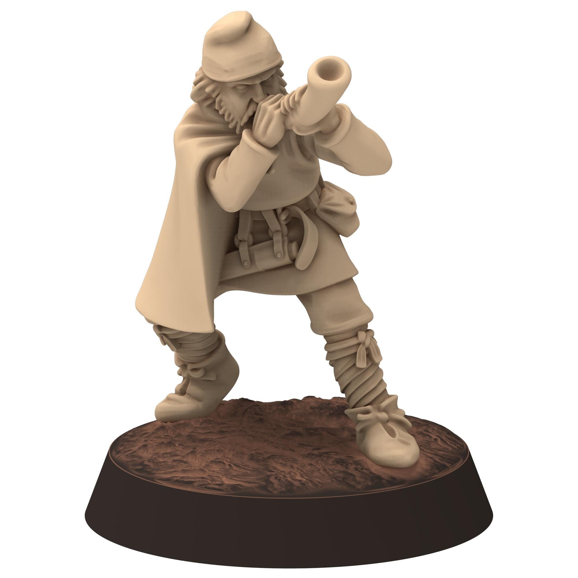 Dark ages - Saxons - Unarmoured banner and hornblower - Medbury miniature