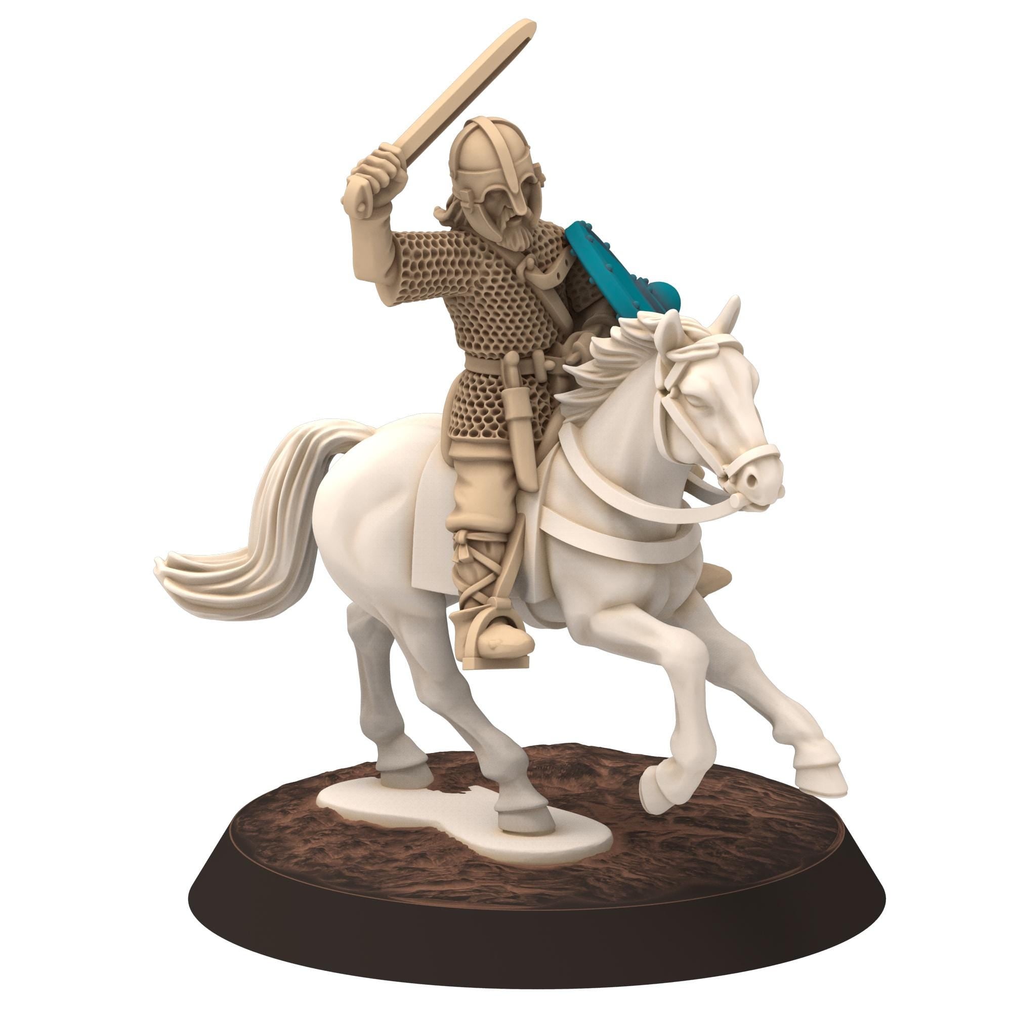 Dark ages - Saxons - Amoured cavalry with hand weapons - Medbury miniature